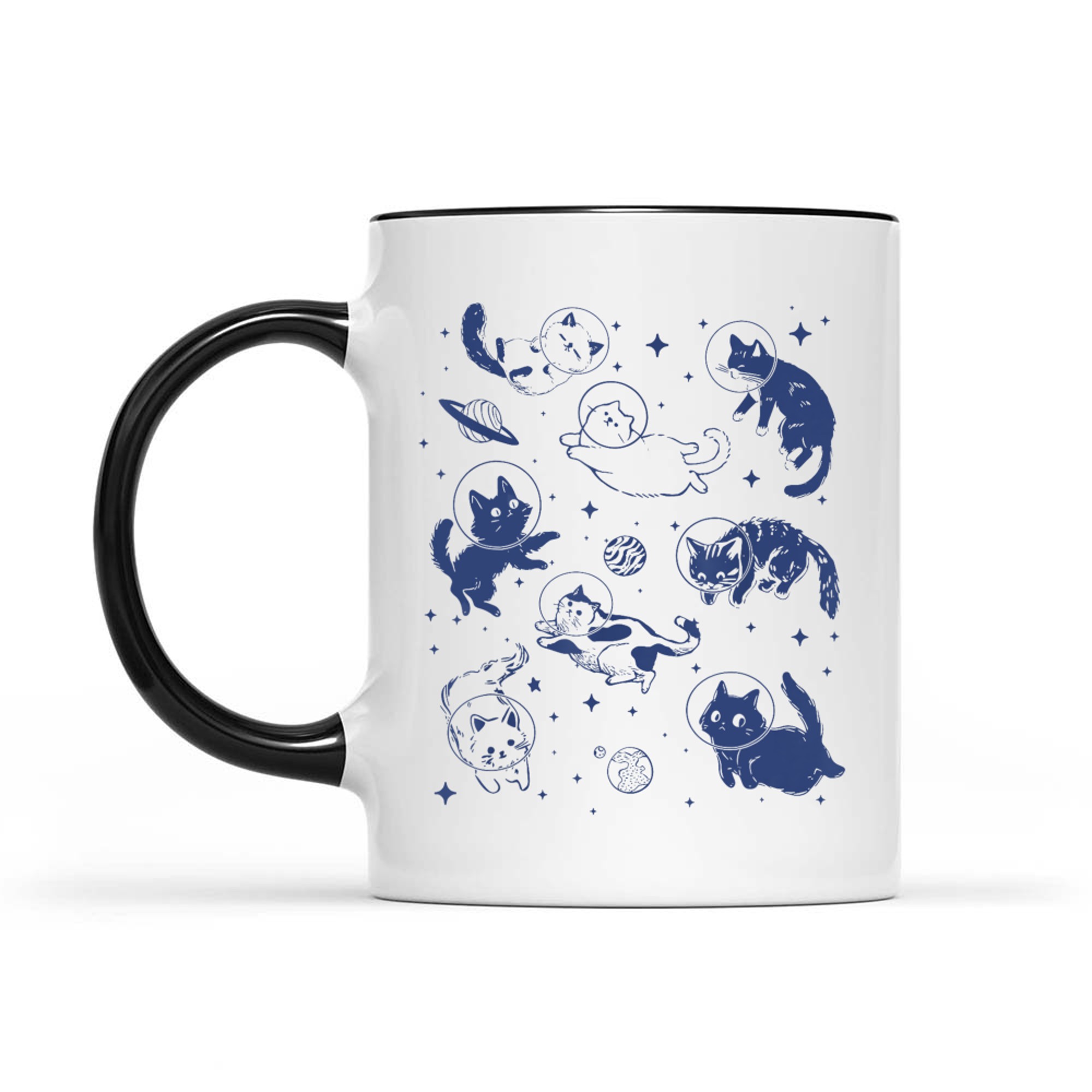 Space Cats Funny Astronaut Cat Lover Mug
