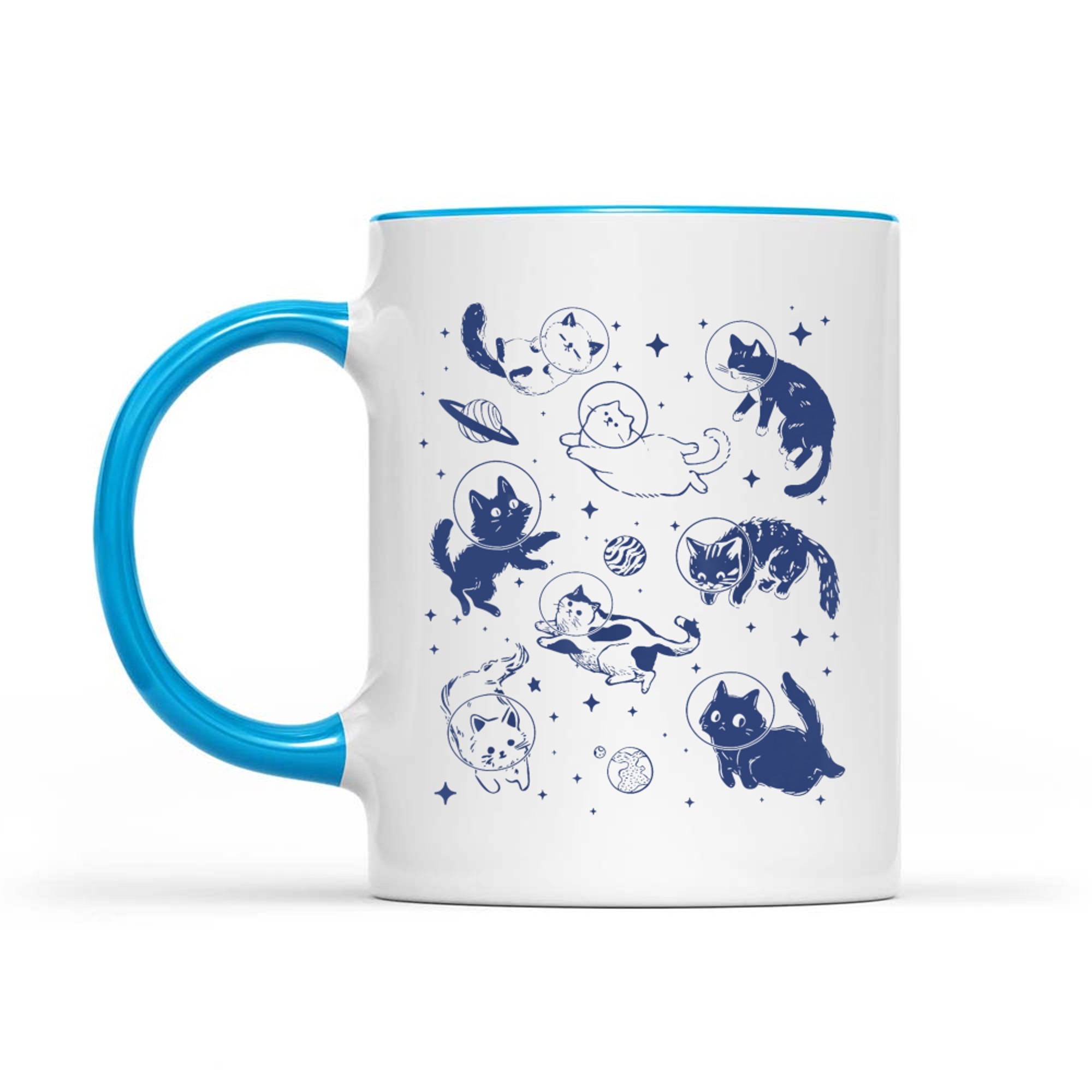 Space Cats Funny Astronaut Cat Lover Mug