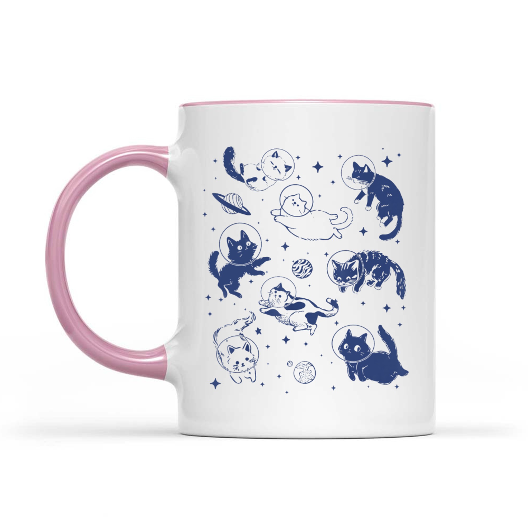 Space Cats Funny Astronaut Cat Lover Mug