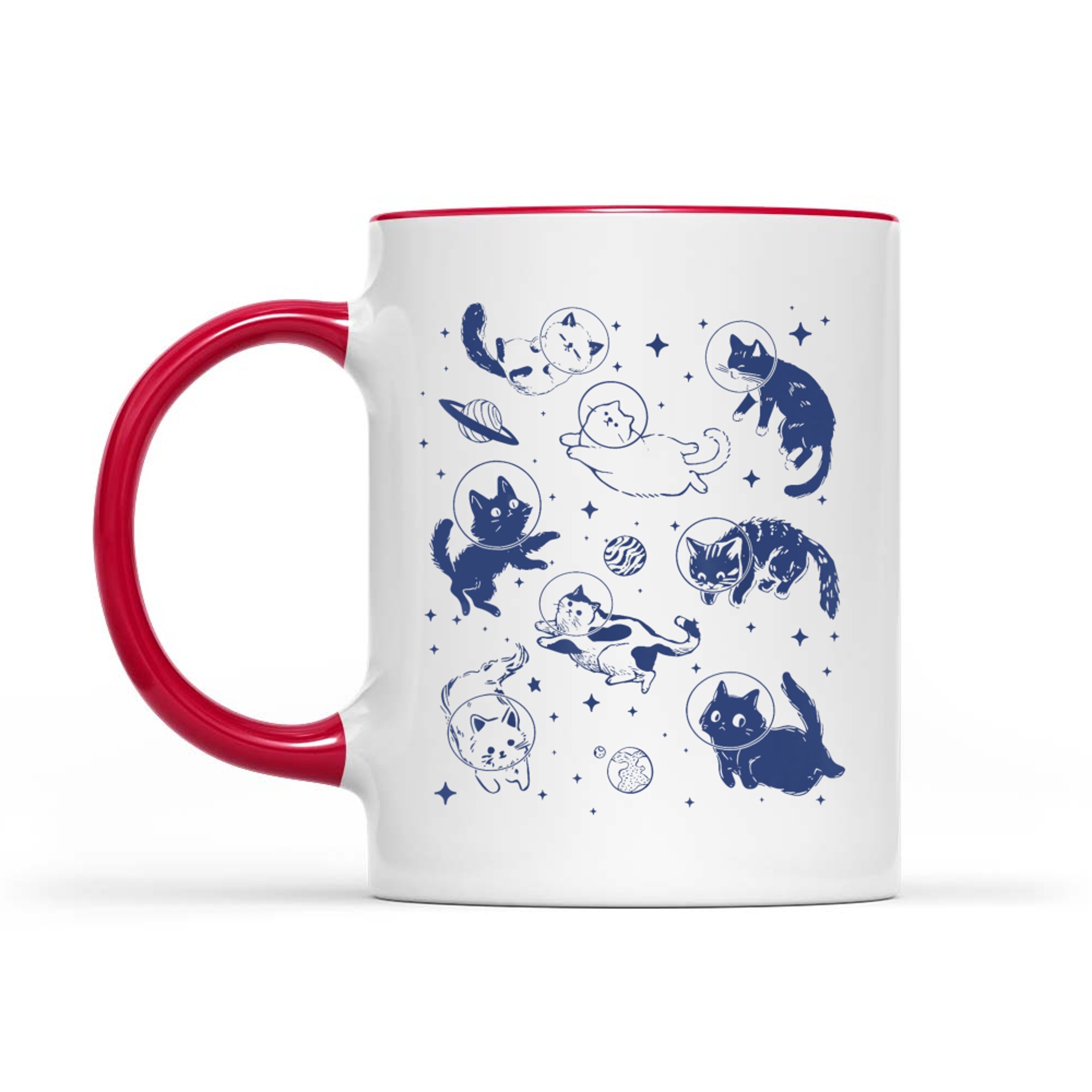 Space Cats Funny Astronaut Cat Lover Mug