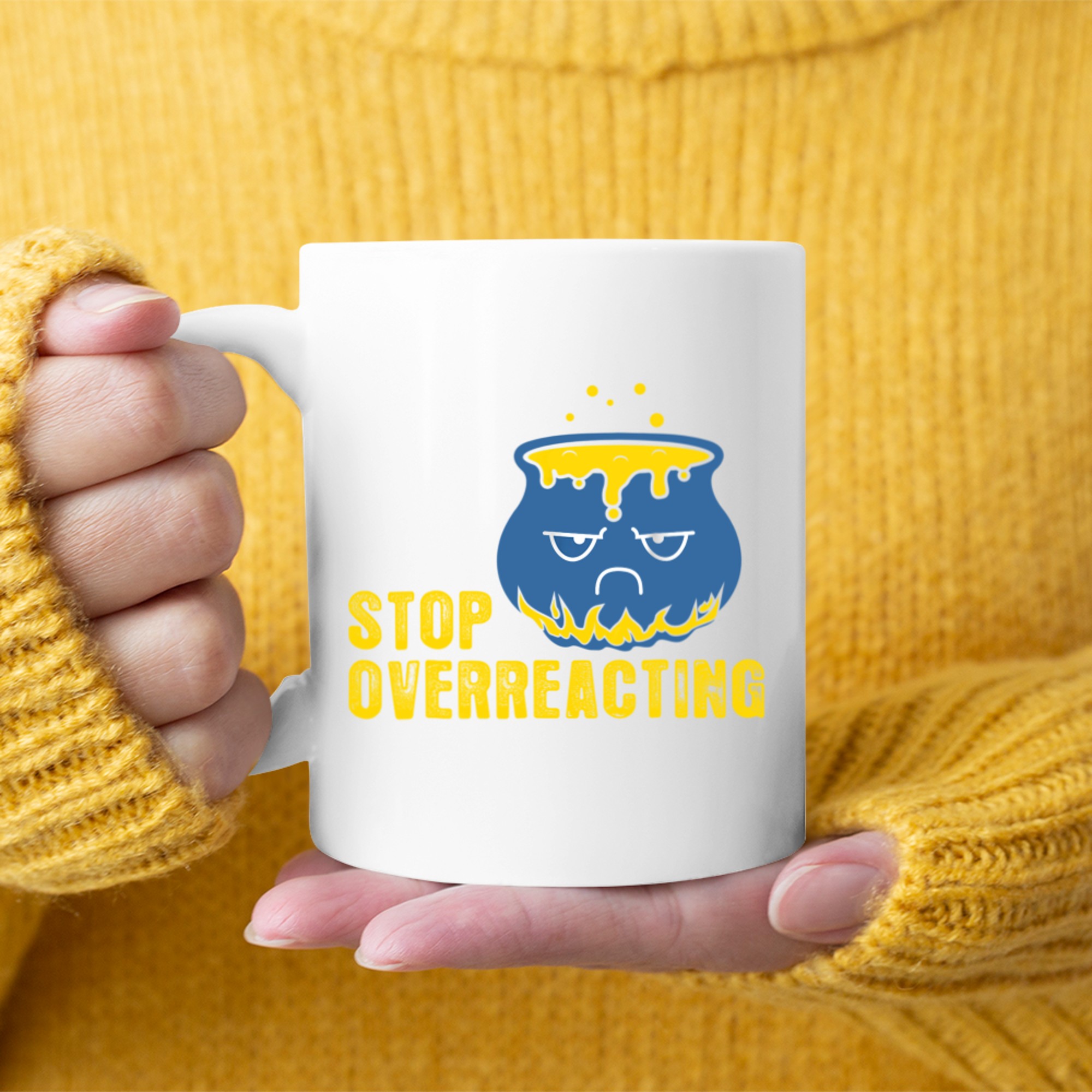 Stop Overreacting Funny Chemistry Gift Science Mug