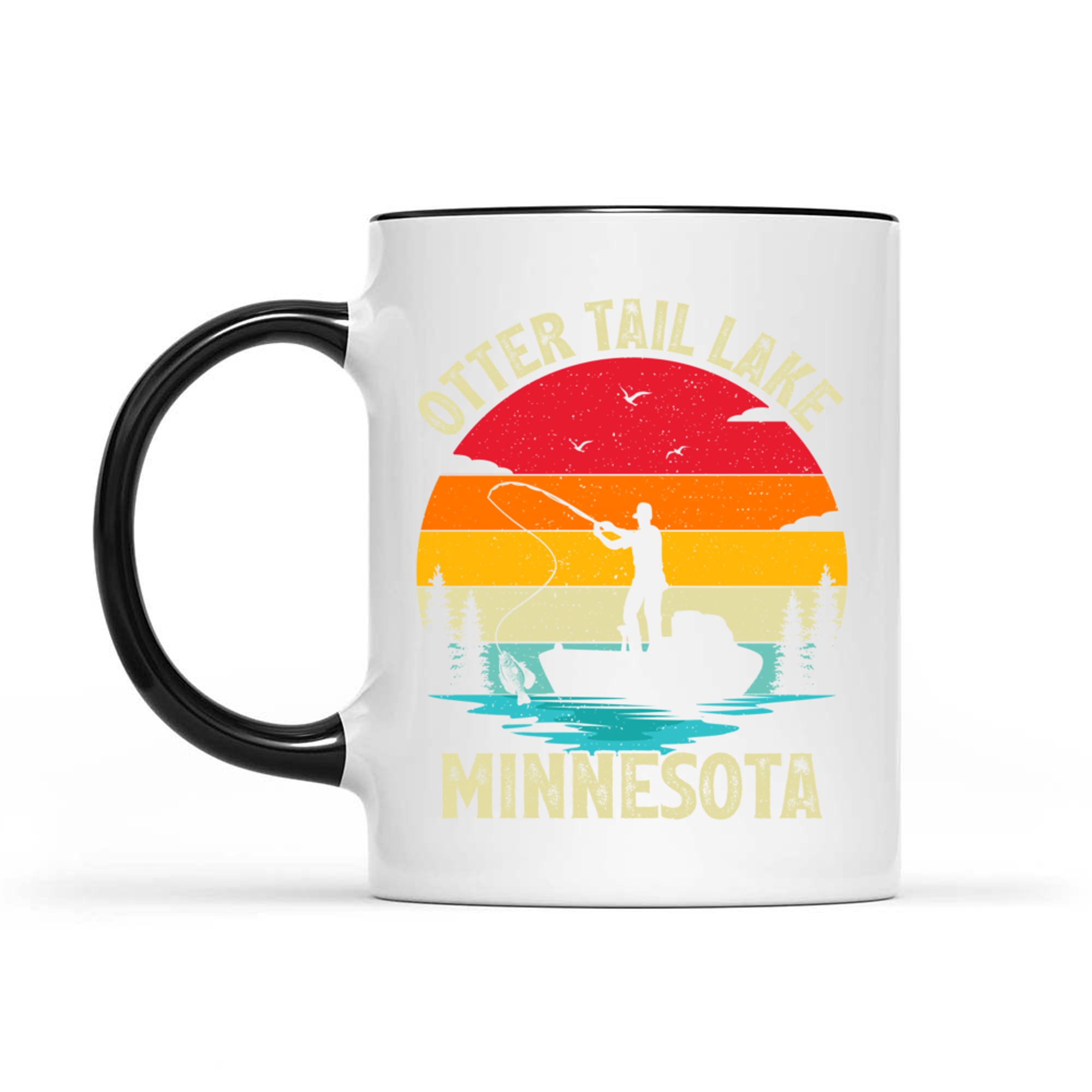 Summer Vacation Fishing Vintage Minnesota Otter Tail Lake Mug