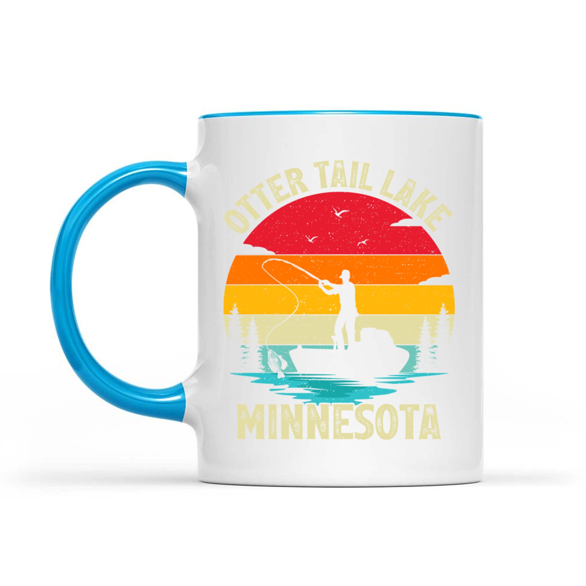 Summer Vacation Fishing Vintage Minnesota Otter Tail Lake Mug