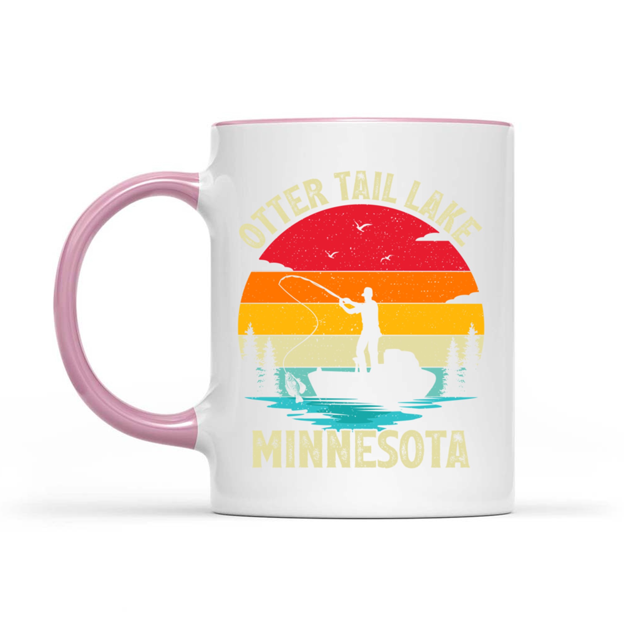 Summer Vacation Fishing Vintage Minnesota Otter Tail Lake Mug