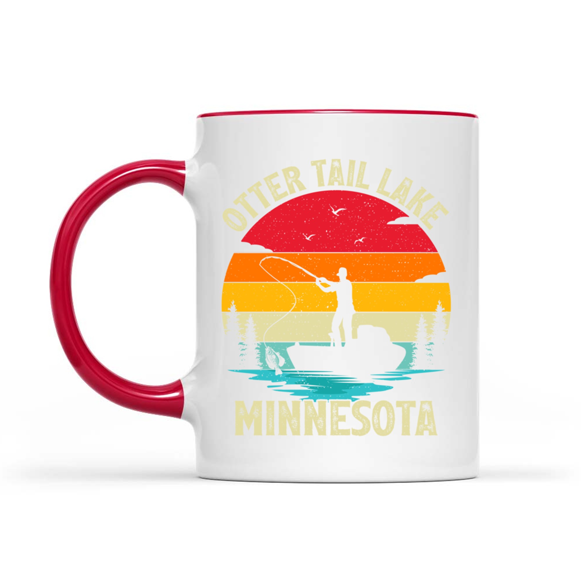 Summer Vacation Fishing Vintage Minnesota Otter Tail Lake Mug