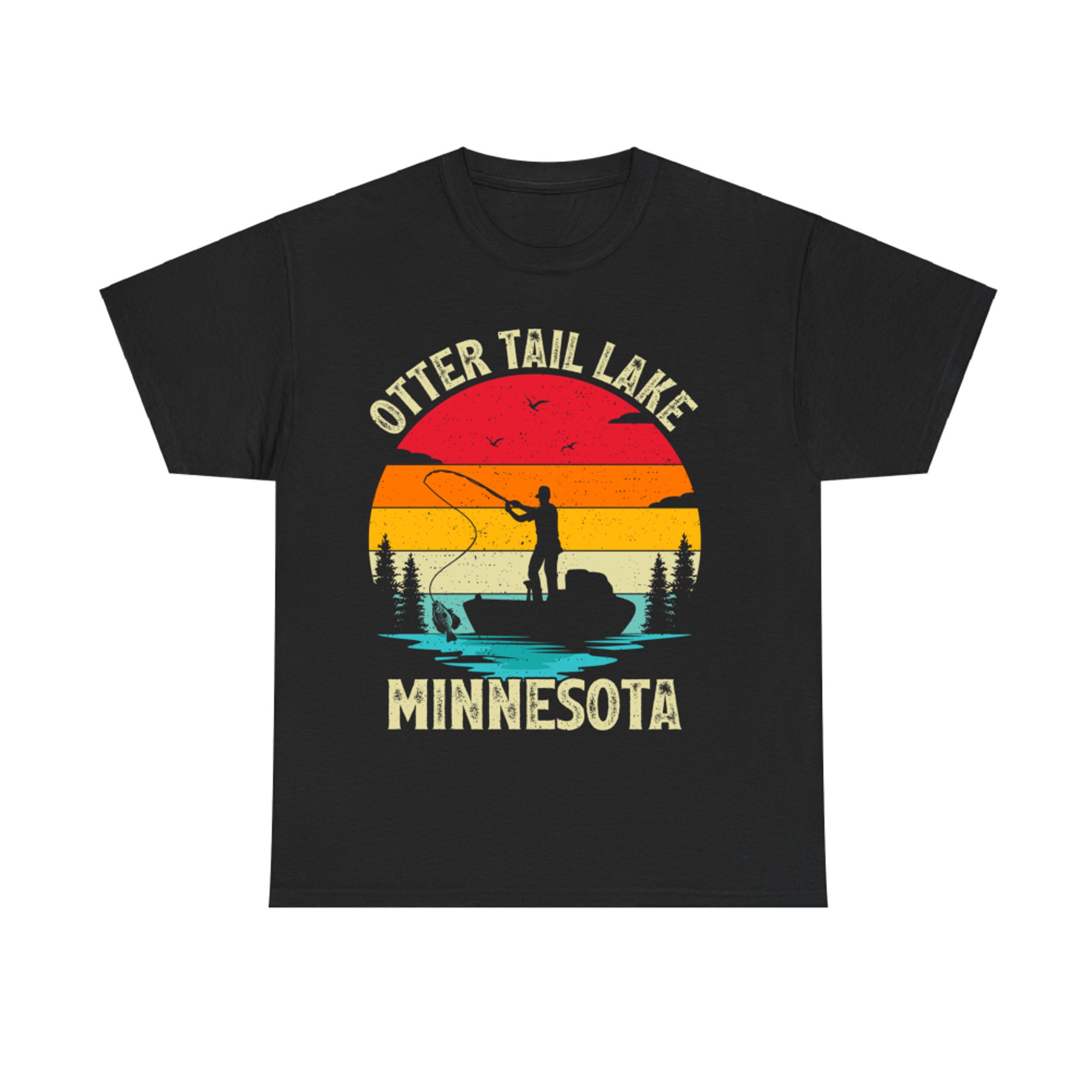 Summer Vacation Fishing Vintage Minnesota Otter Tail Lake T-Shirt