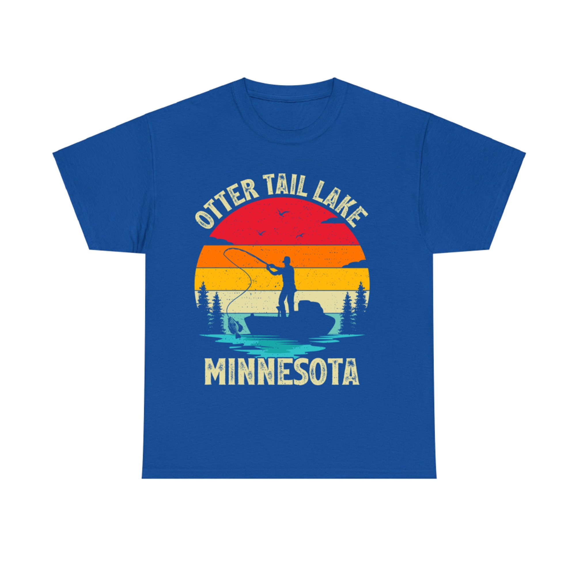 Summer Vacation Fishing Vintage Minnesota Otter Tail Lake T-Shirt