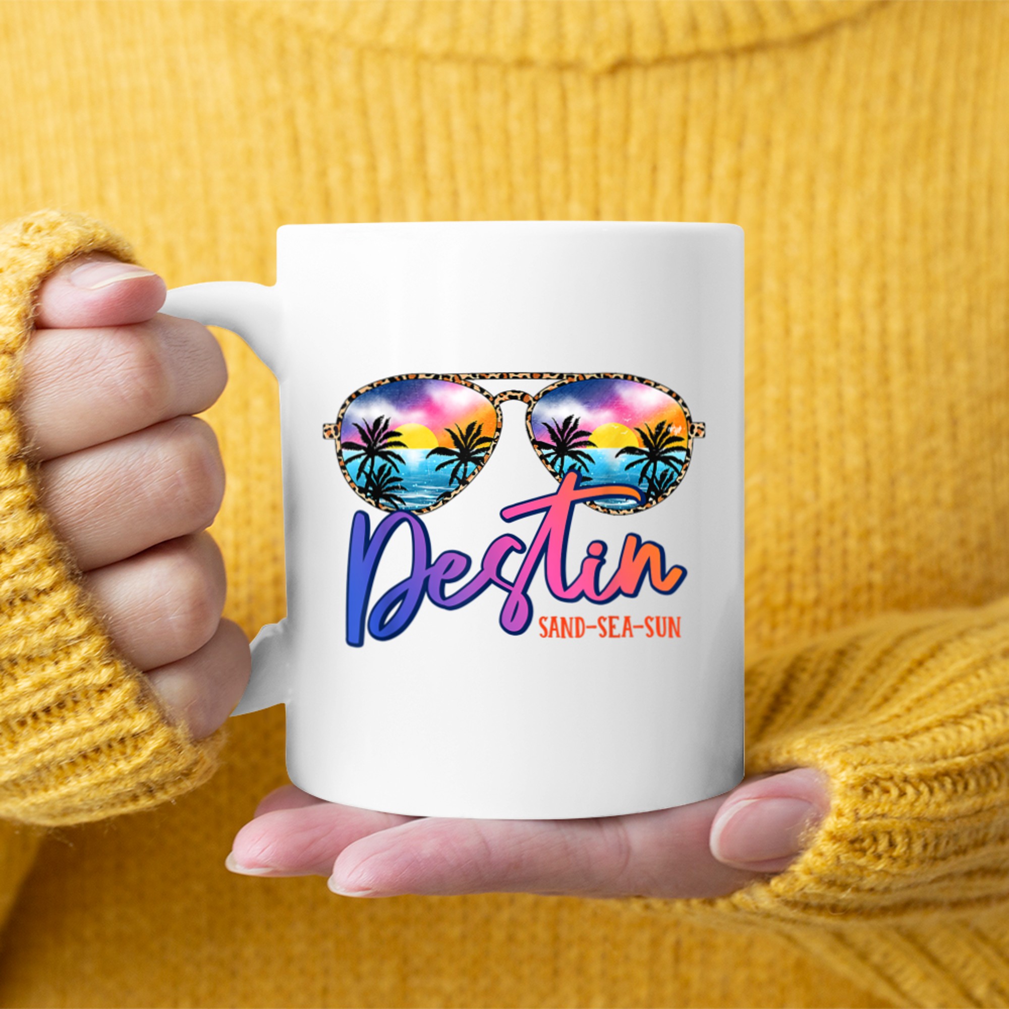 Sunglasses Destin Florida Beach Vacation Matching Family Mug
