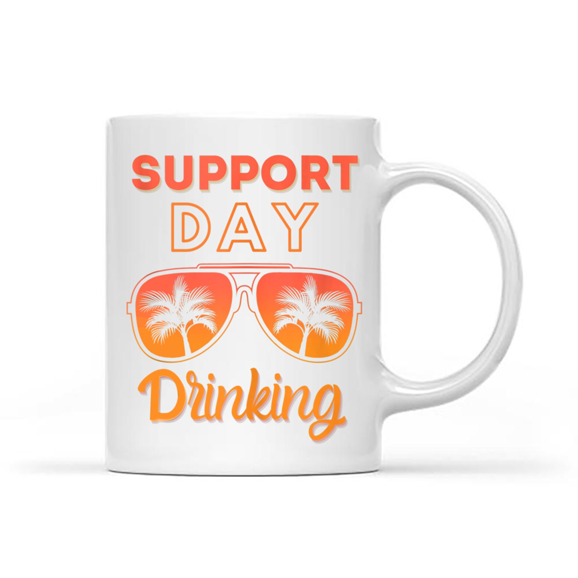 Support Day Drinking Funny Summer Beach Vacation Mug