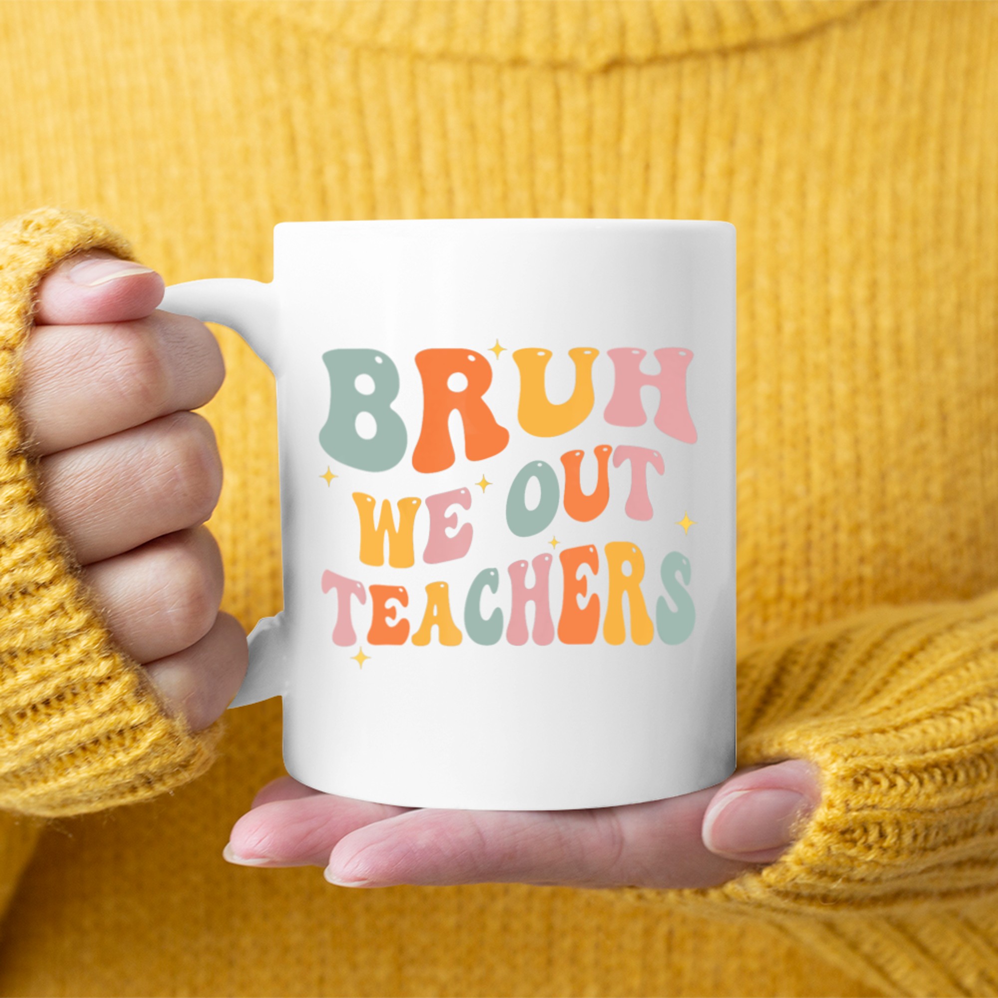 Teacher Summer Bruh We Out Teachers End Of School Year Retro Mug