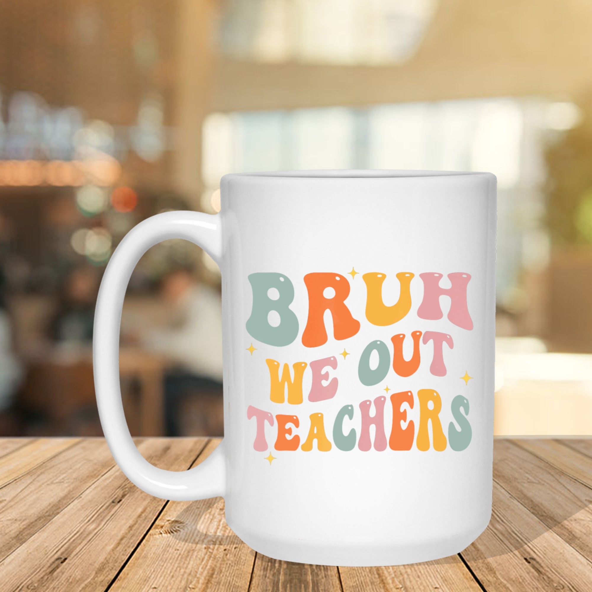 Teacher Summer Bruh We Out Teachers End Of School Year Retro Mug