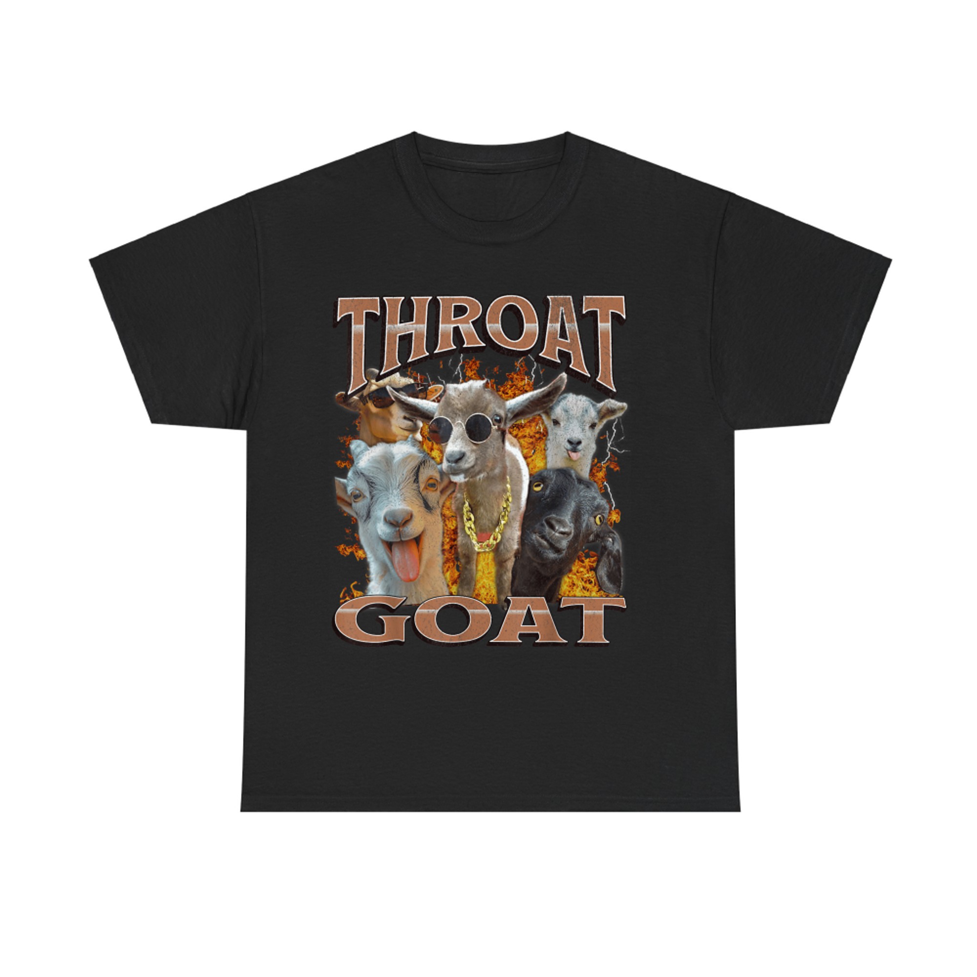 Throat Goat Funny Offensive Adult Humor Y2K Graphic T-Shirt