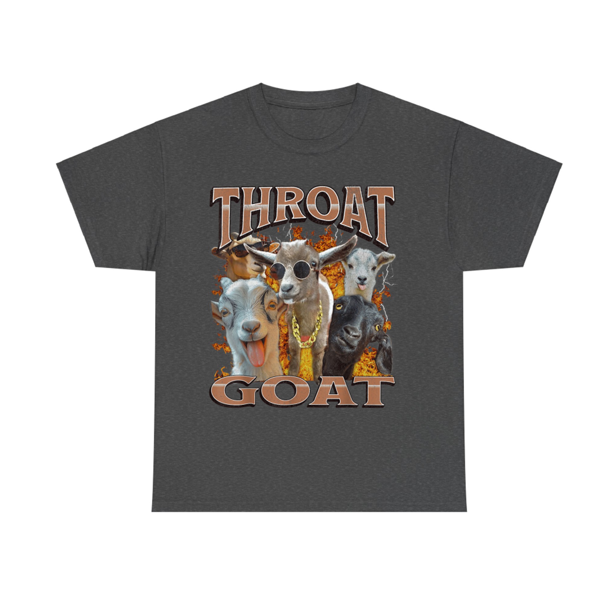 Throat Goat Funny Offensive Adult Humor Y2K Graphic T-Shirt