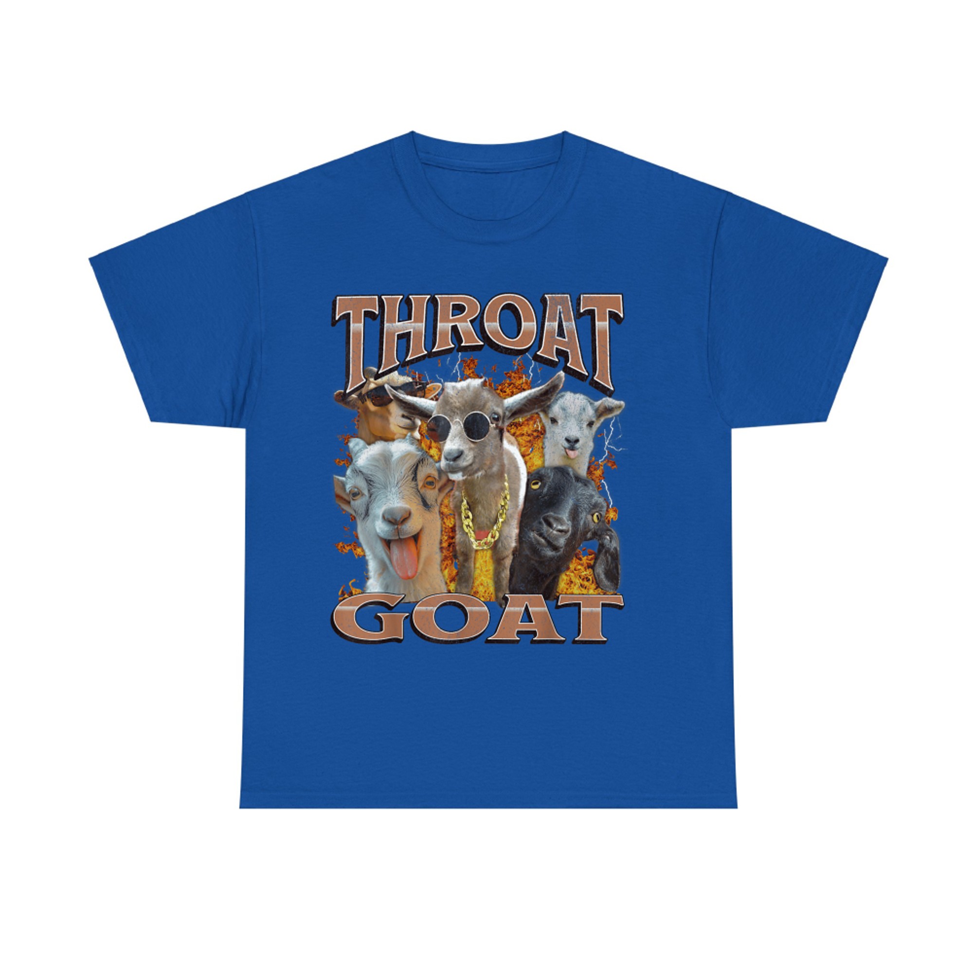 Throat Goat Funny Offensive Adult Humor Y2K Graphic T-Shirt
