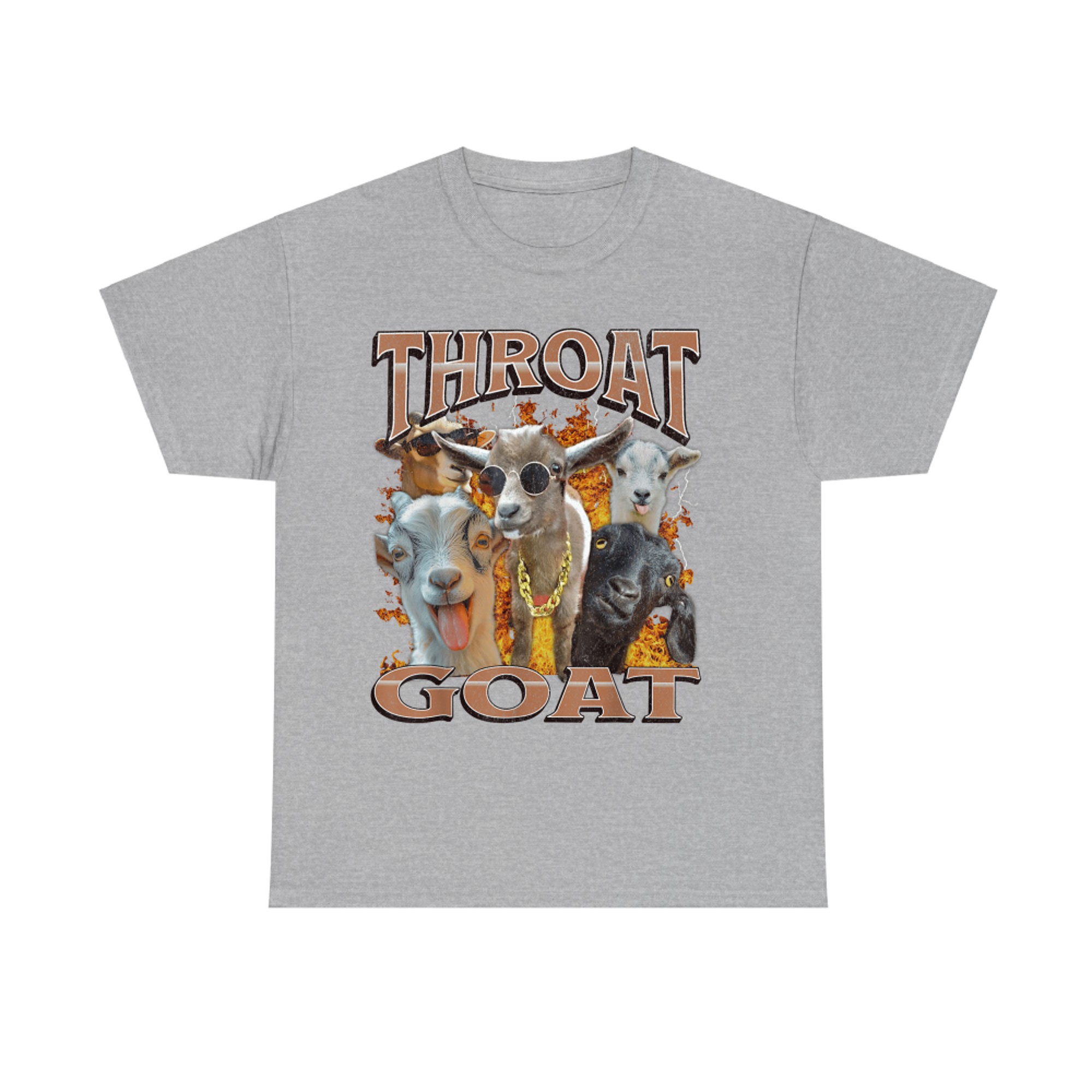 Throat Goat Funny Offensive Adult Humor Y2K Graphic T-Shirt