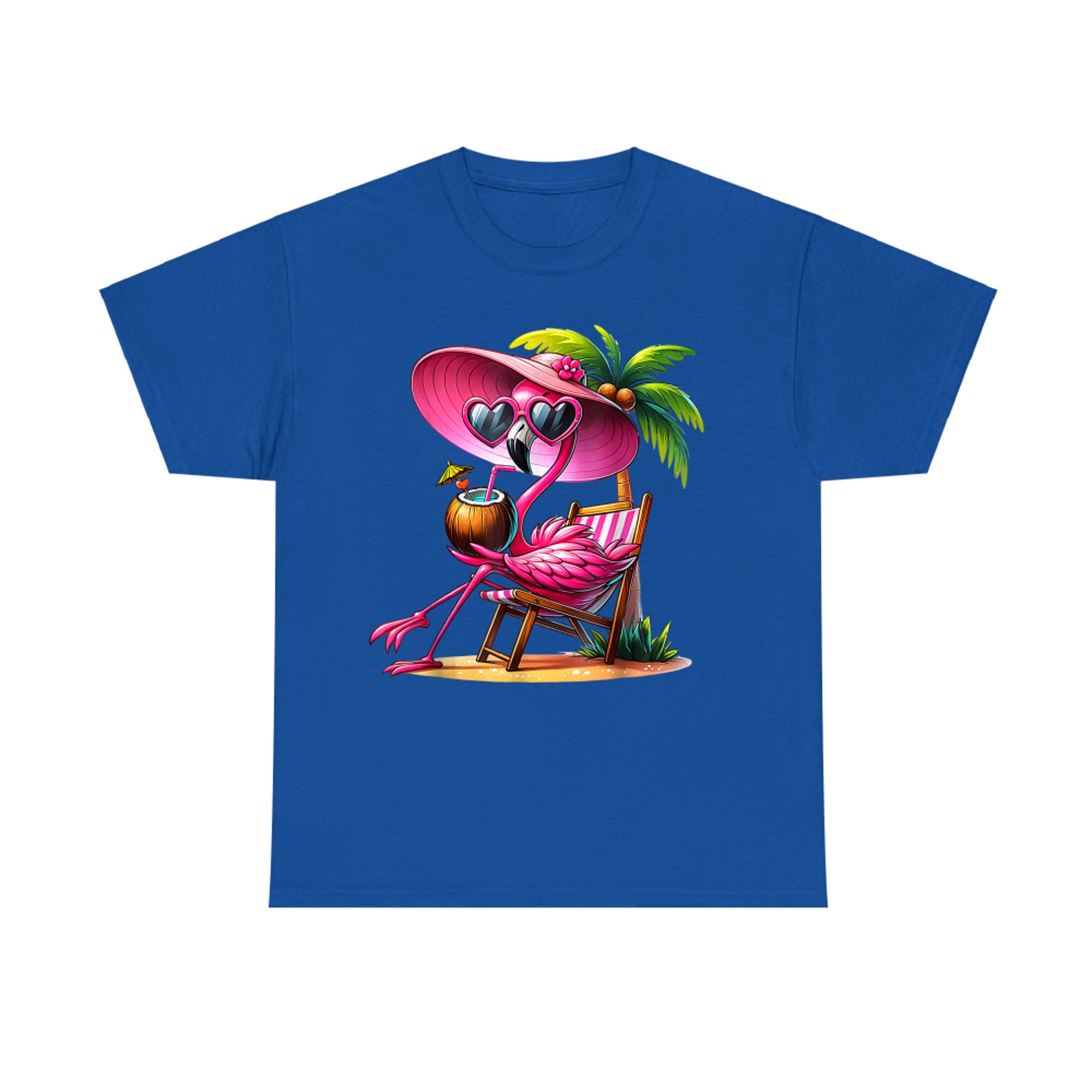 Tropical Flamingo Vacation Vibes Cute Summer Beach Travel Relaxation T-Shirt
