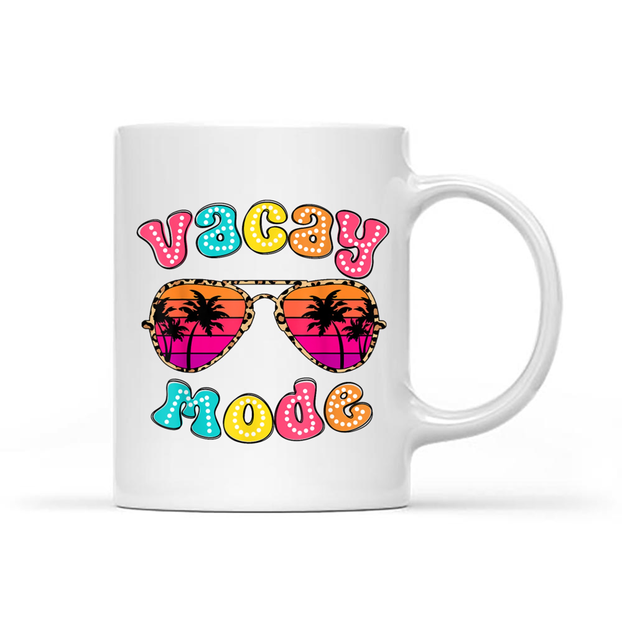 Vacay Mode Summer Vibes Sunglasses Retro Cute Mug