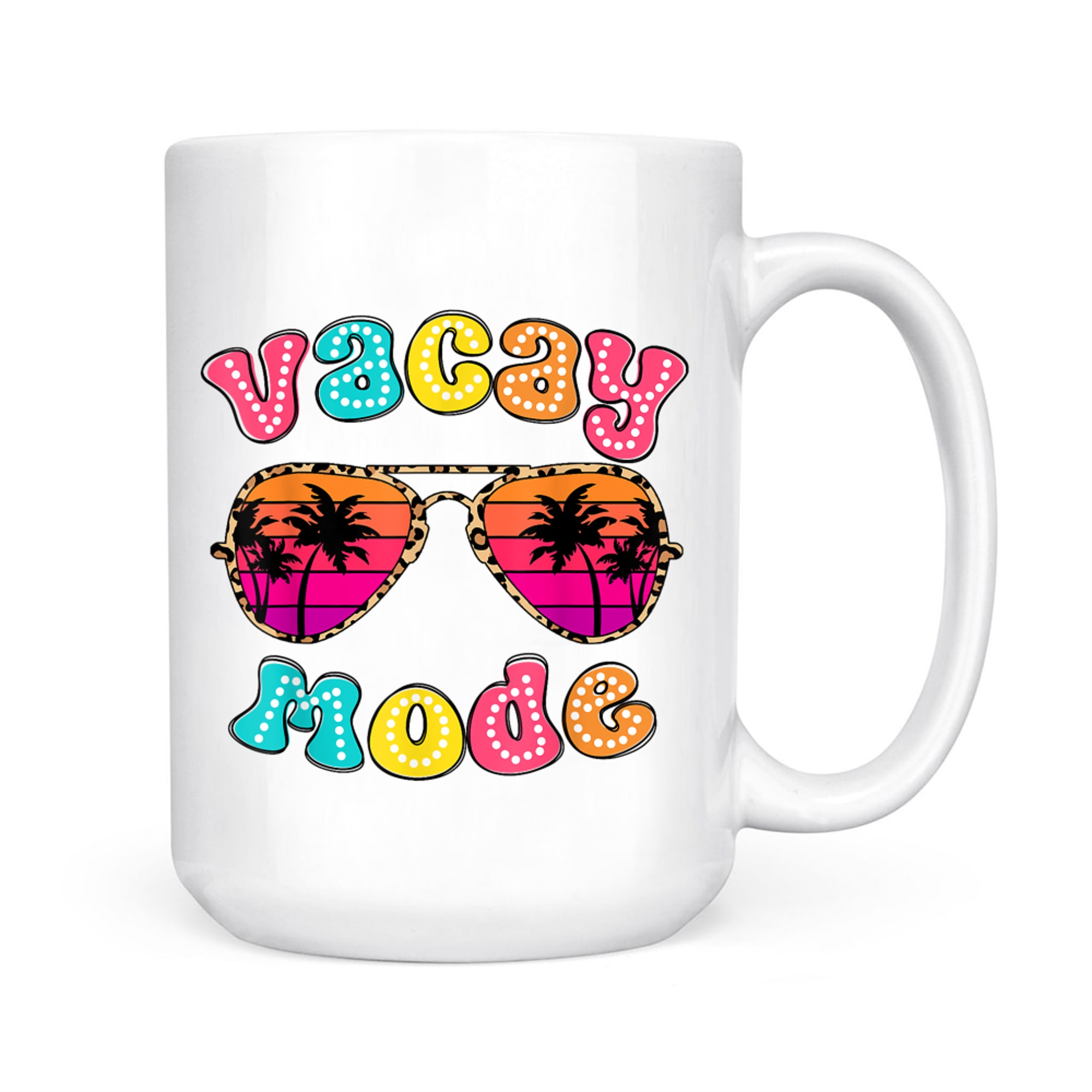 Vacay Mode Summer Vibes Sunglasses Retro Cute Mug