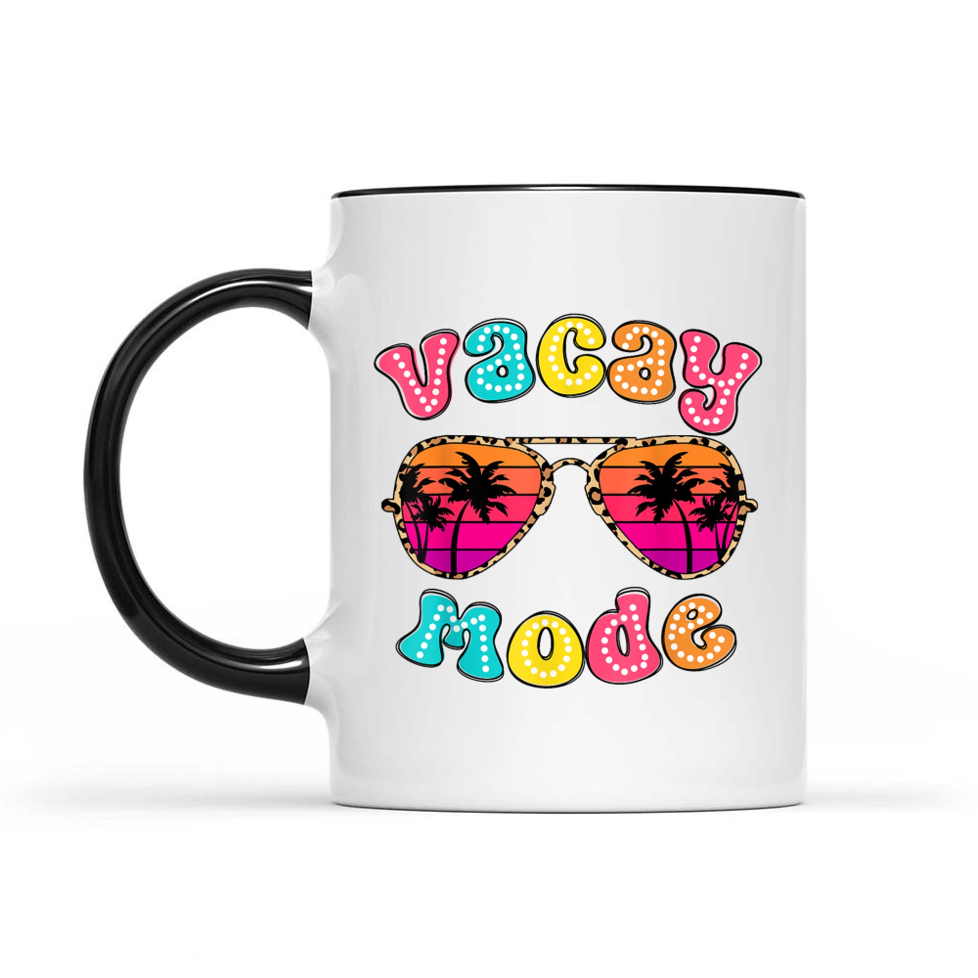 Vacay Mode Summer Vibes Sunglasses Retro Cute Mug
