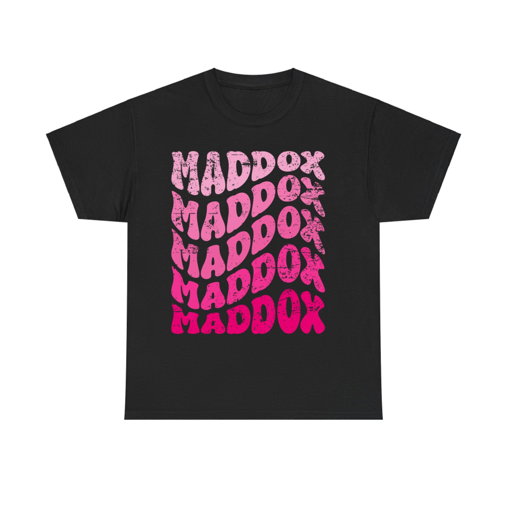 Vintage Bubble Letter Maddox 70s Style Custom Name T-Shirt