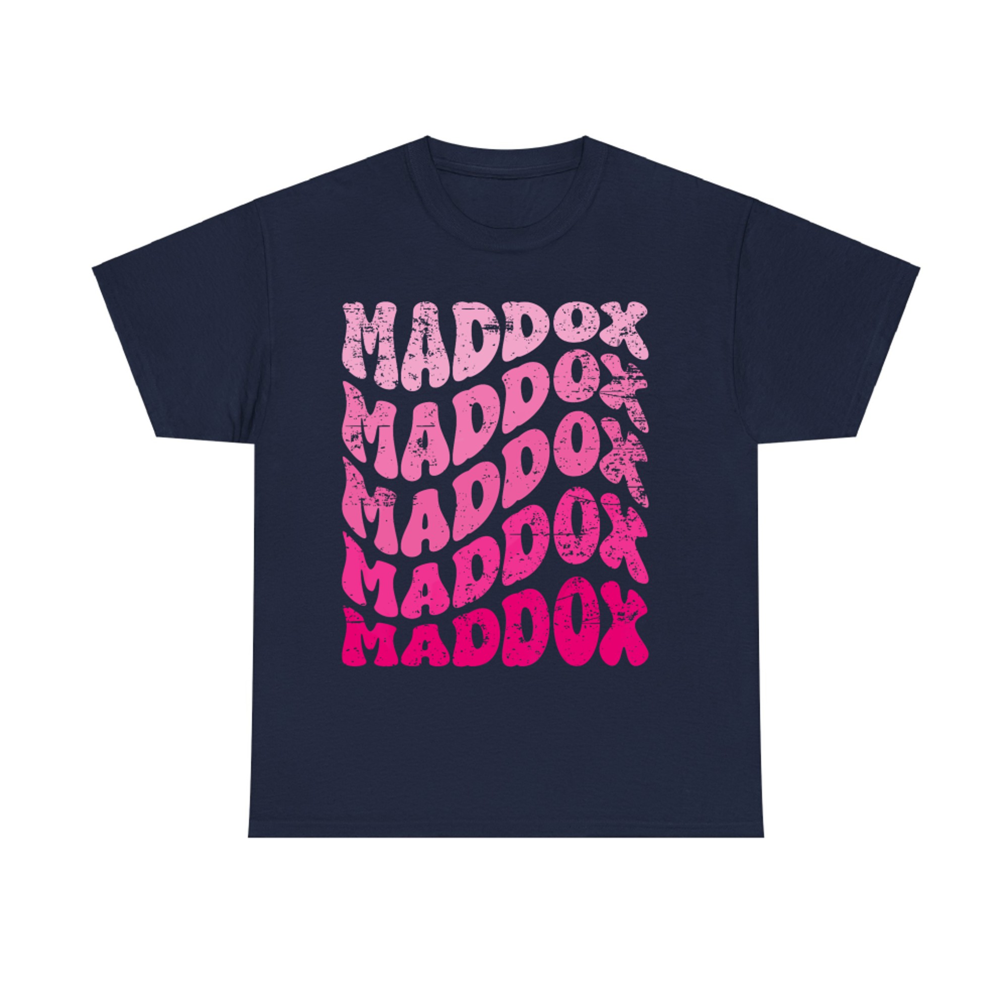 Vintage Bubble Letter Maddox 70s Style Custom Name T-Shirt