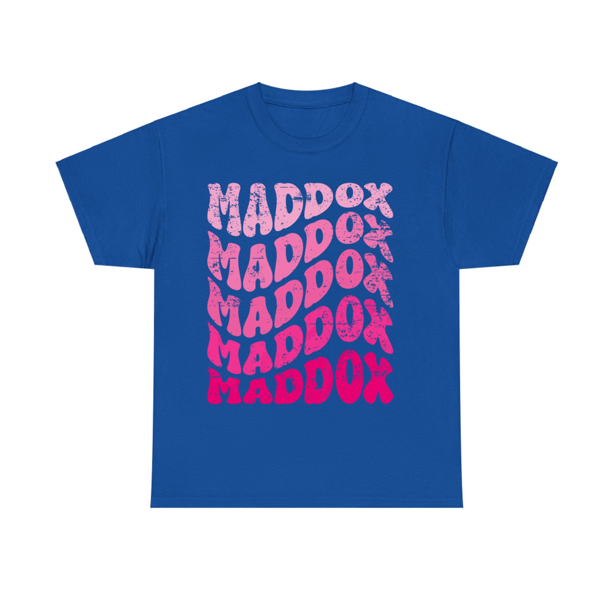 Vintage Bubble Letter Maddox 70s Style Custom Name T-Shirt