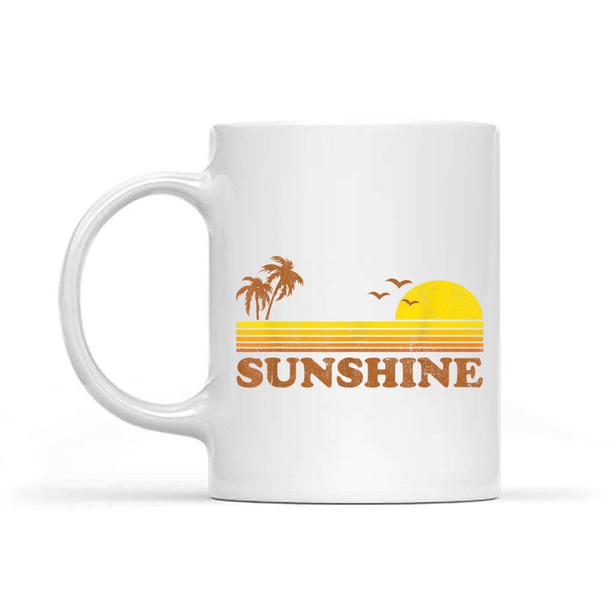 Vintage Sunshine Beach Retro Sunset 70s Summer Vacation Mug
