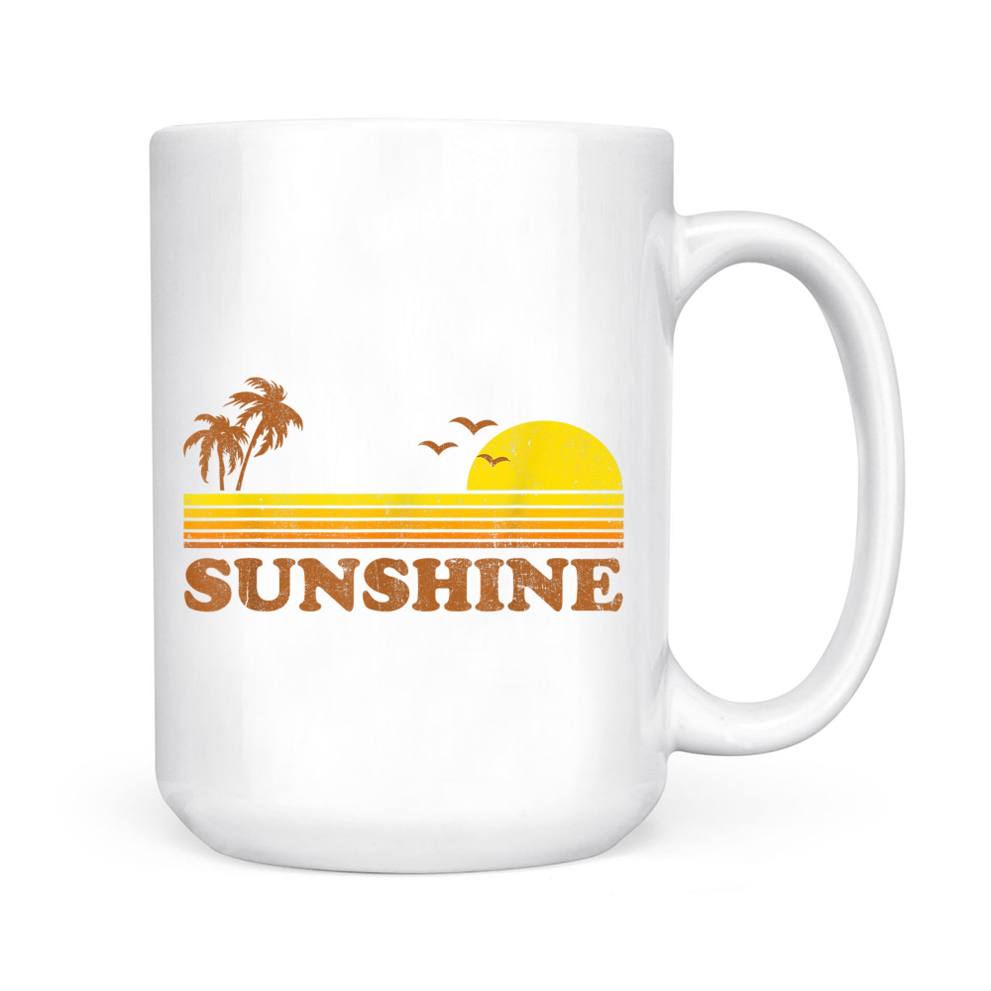 Vintage Sunshine Beach Retro Sunset 70s Summer Vacation Mug