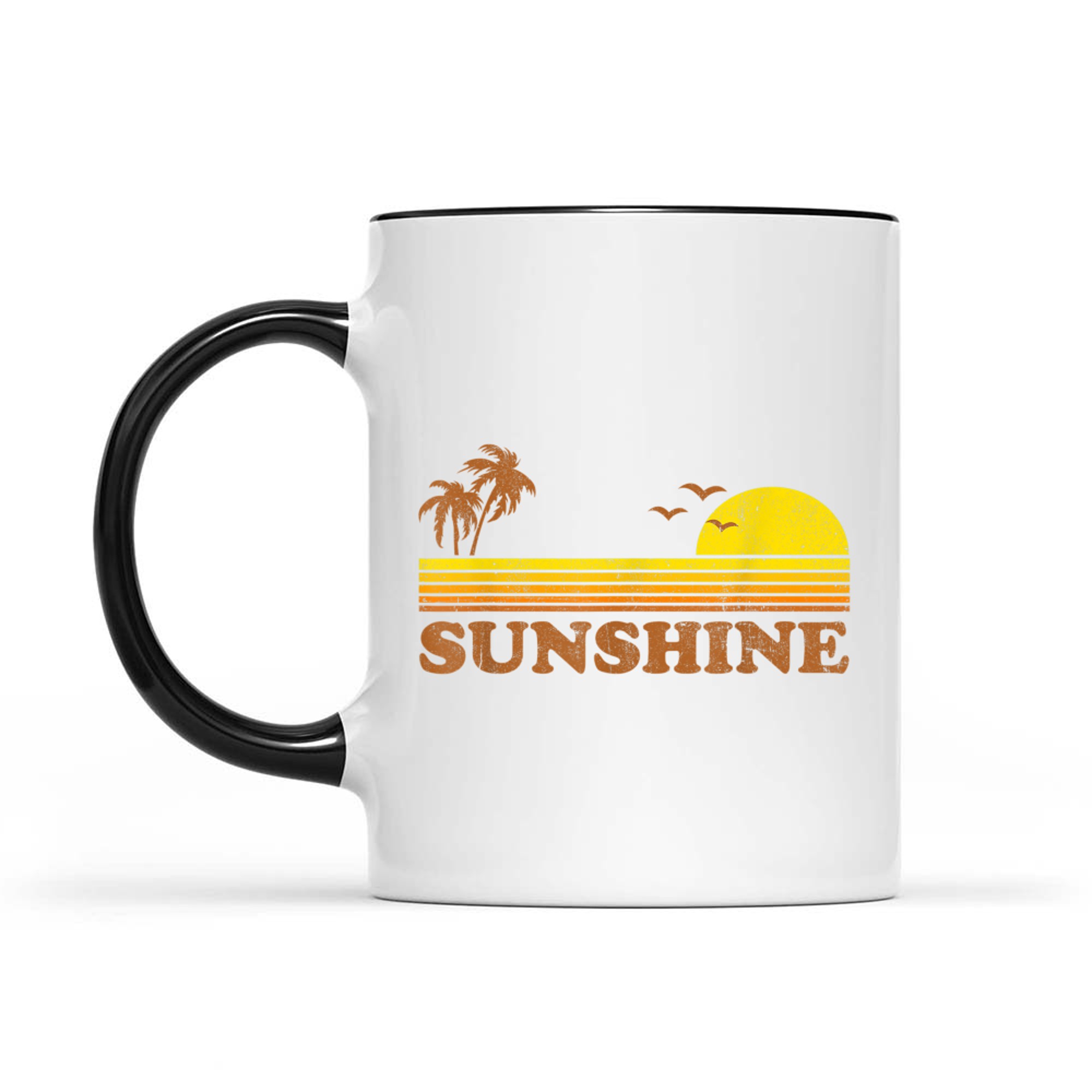 Vintage Sunshine Beach Retro Sunset 70s Summer Vacation Mug