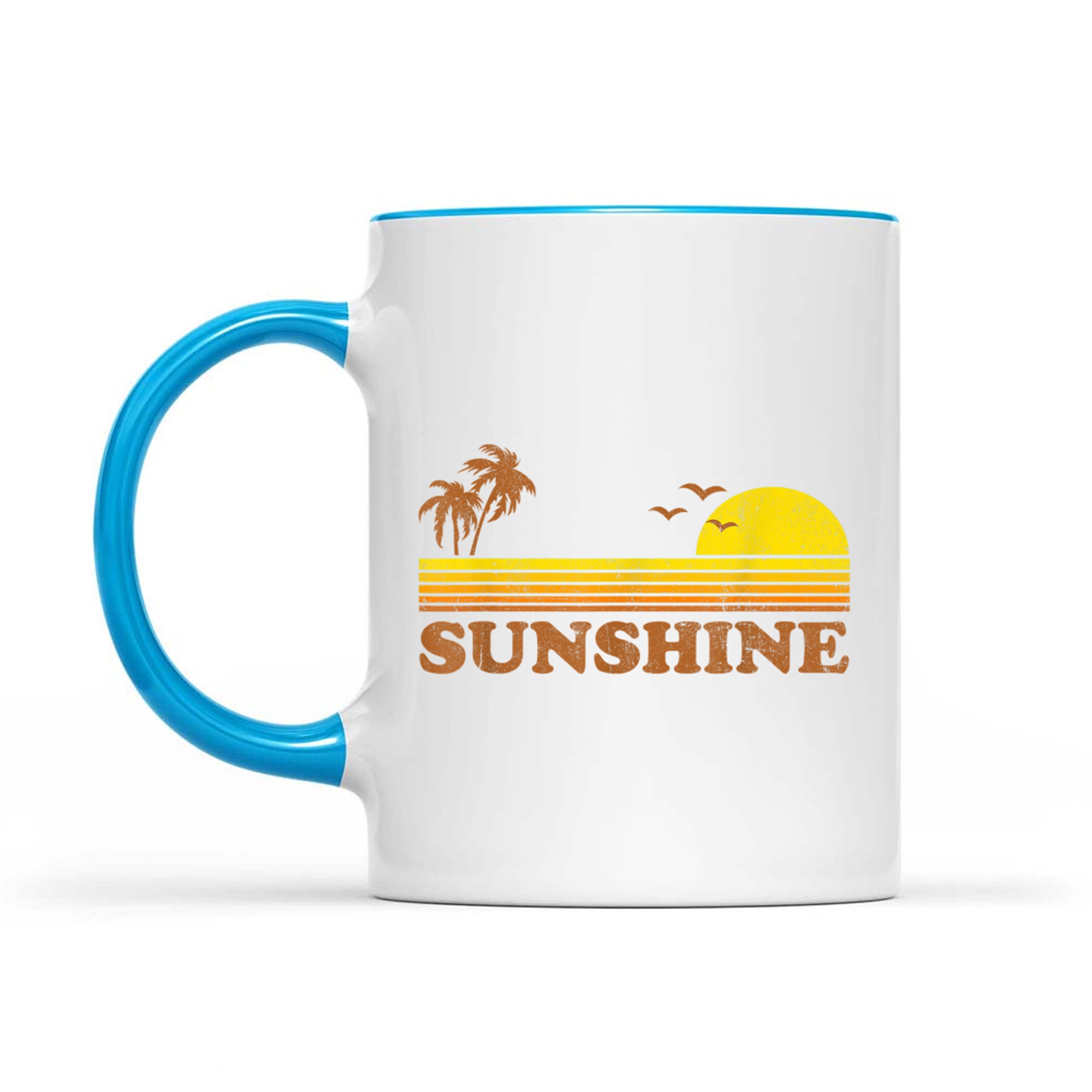 Vintage Sunshine Beach Retro Sunset 70s Summer Vacation Mug
