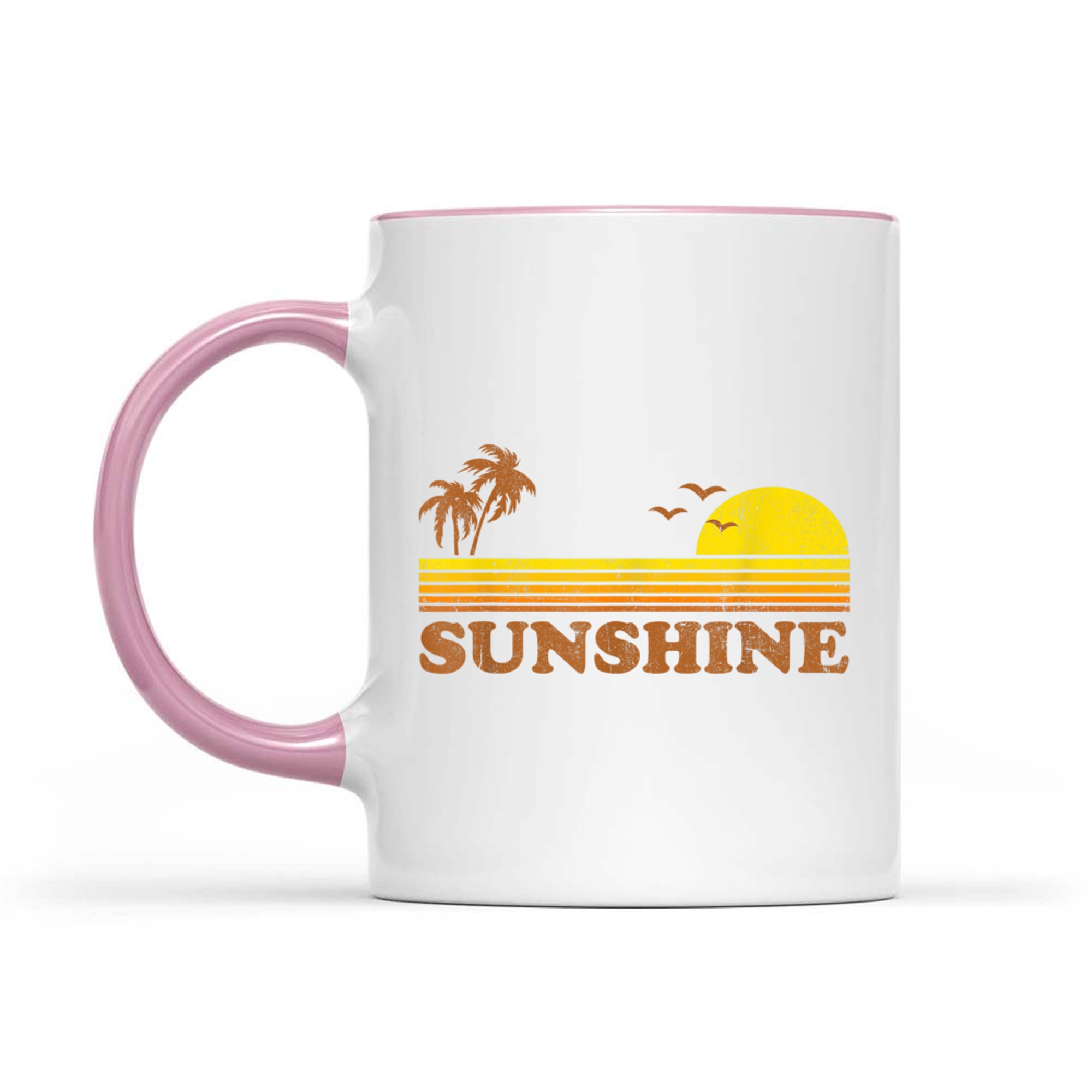 Vintage Sunshine Beach Retro Sunset 70s Summer Vacation Mug