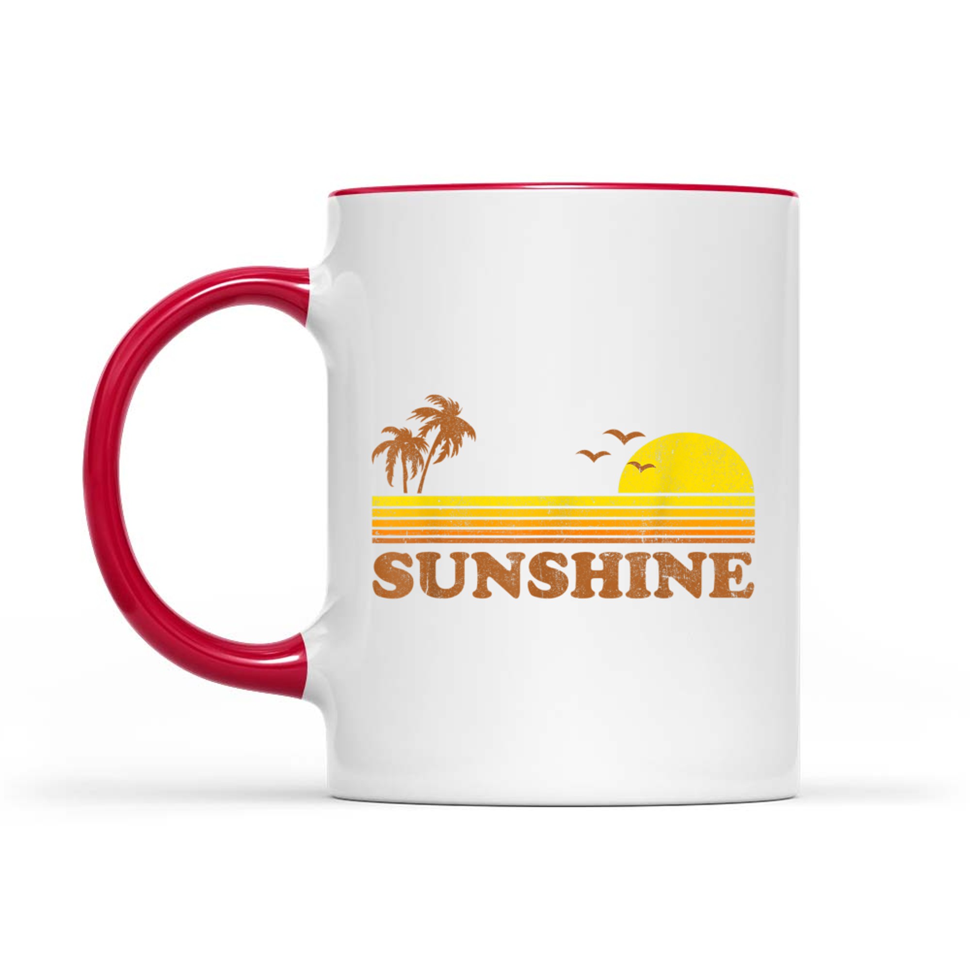 Vintage Sunshine Beach Retro Sunset 70s Summer Vacation Mug