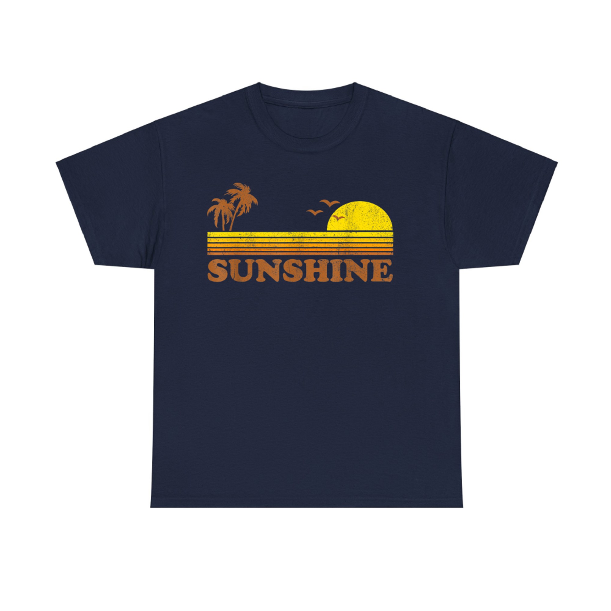 Vintage Sunshine Beach Retro Sunset 70s Summer Vacation T-Shirt