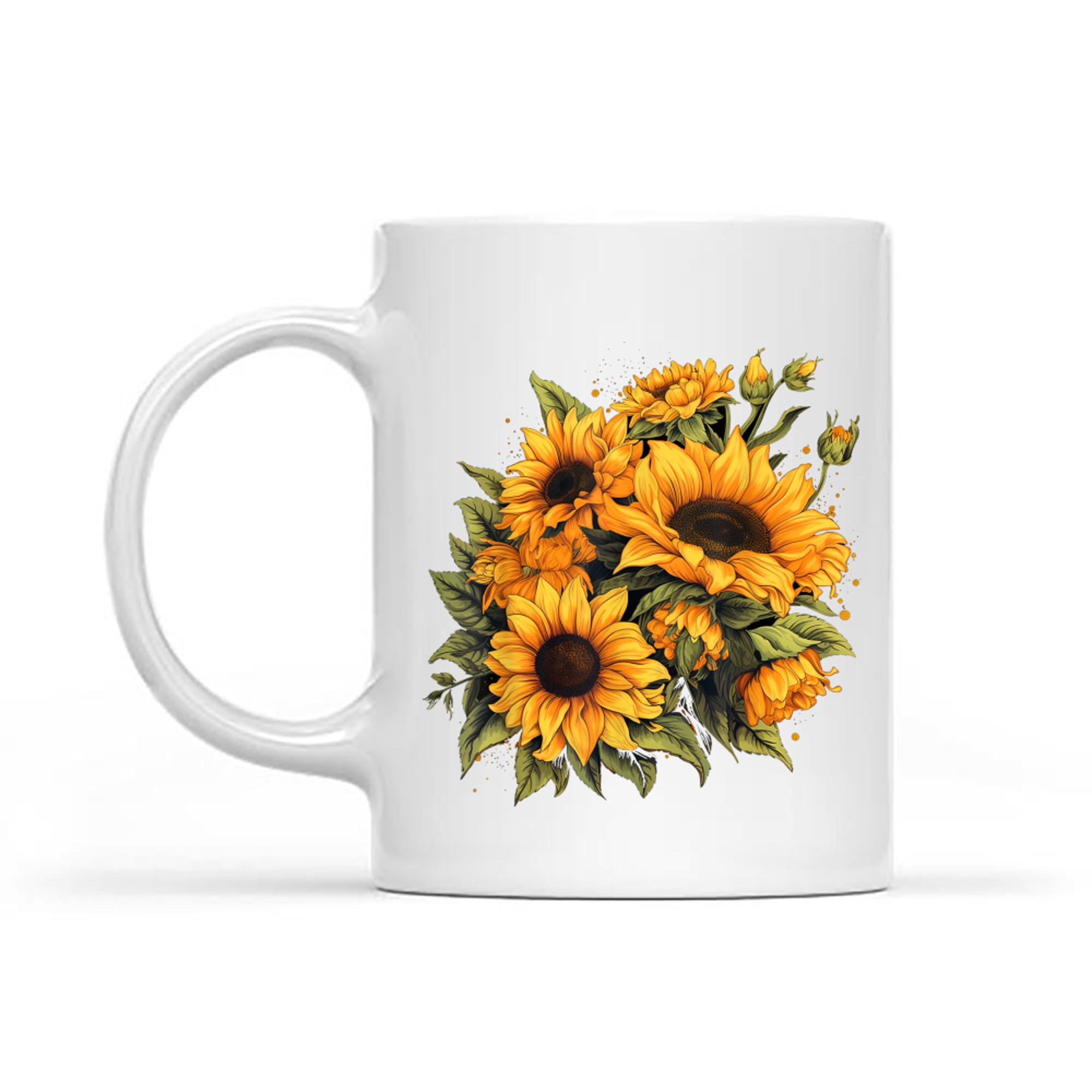 Yellow Sunflowers Cute Summer Flowers Floral Positivity Mug