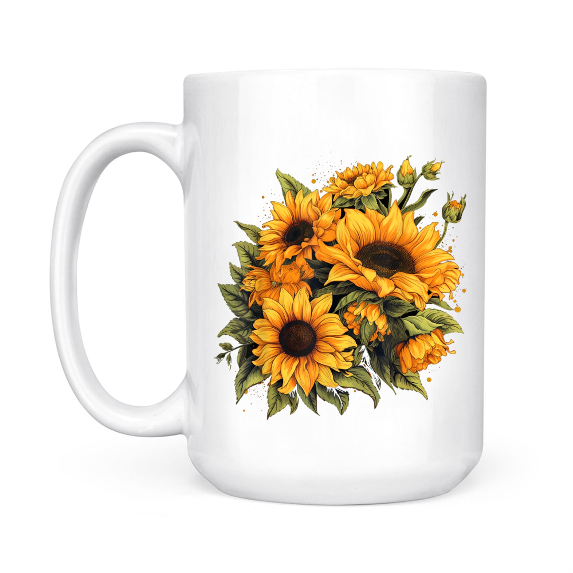Yellow Sunflowers Cute Summer Flowers Floral Positivity Mug