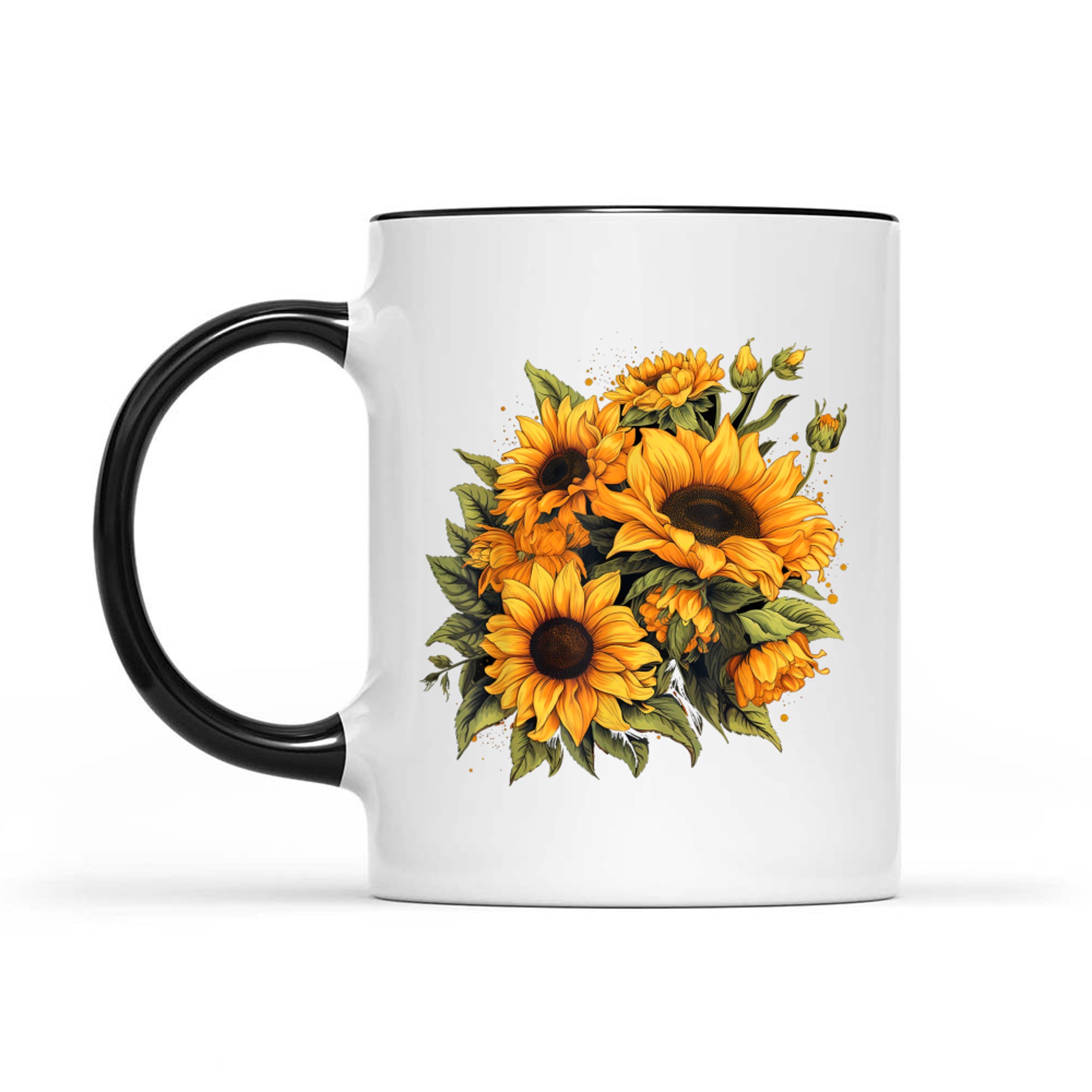 Yellow Sunflowers Cute Summer Flowers Floral Positivity Mug