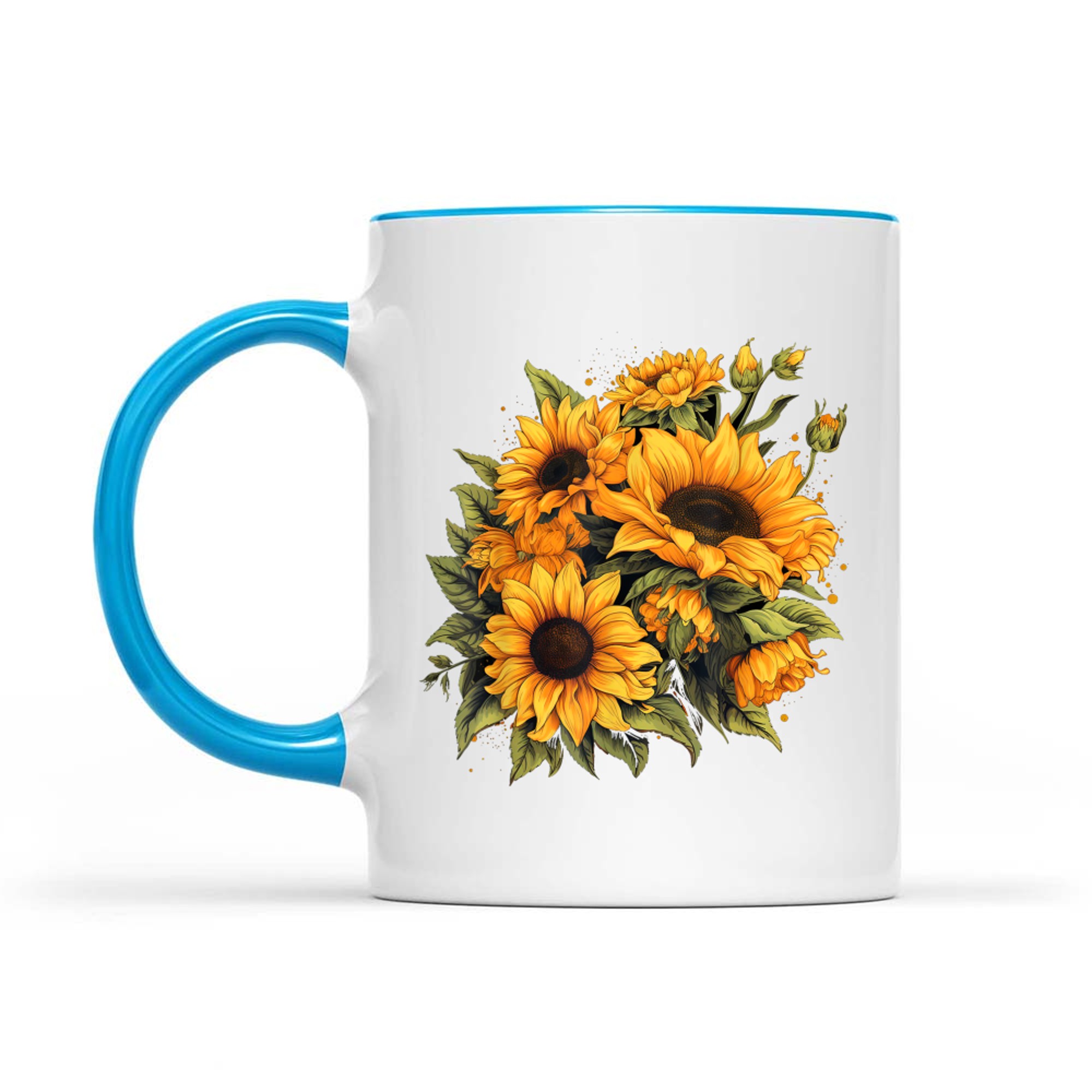 Yellow Sunflowers Cute Summer Flowers Floral Positivity Mug