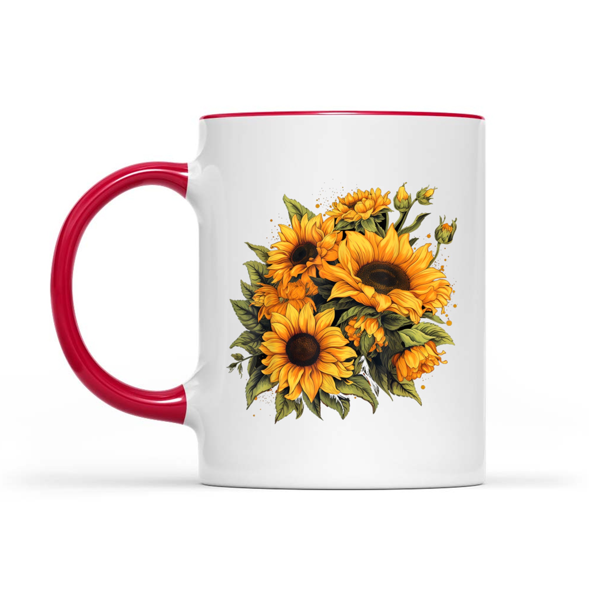 Yellow Sunflowers Cute Summer Flowers Floral Positivity Mug