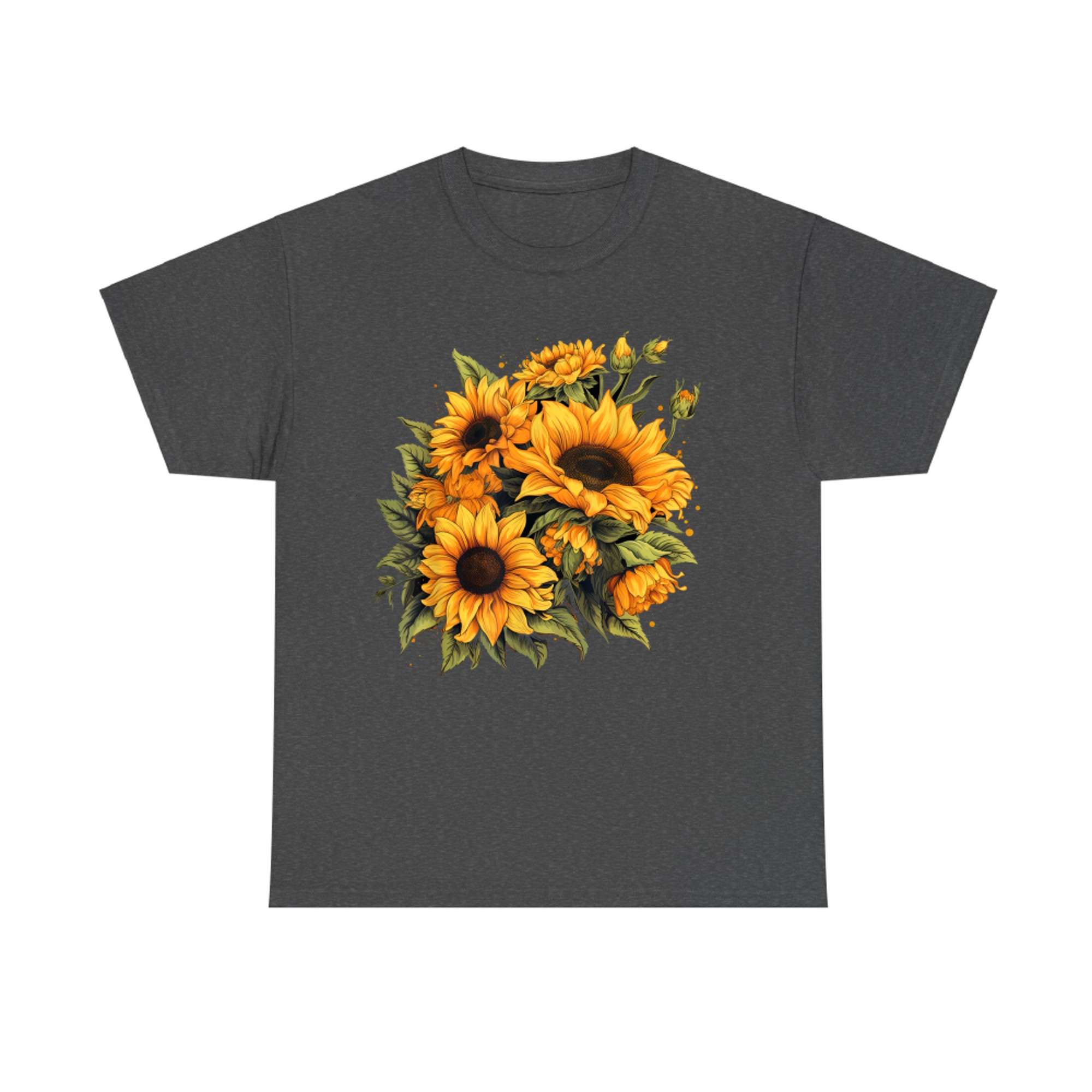 Yellow Sunflowers Cute Summer Flowers Floral Positivity T-Shirt