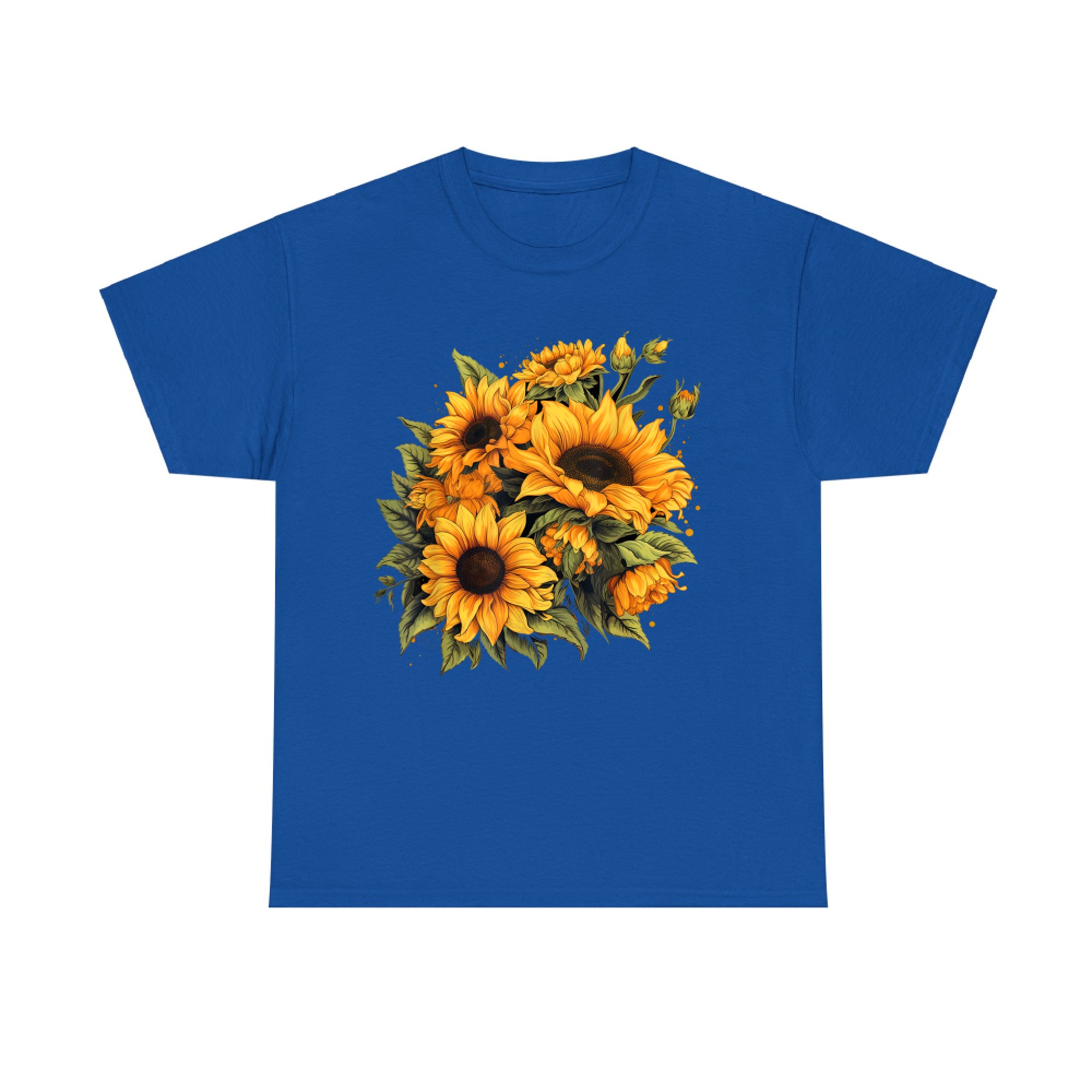 Yellow Sunflowers Cute Summer Flowers Floral Positivity T-Shirt