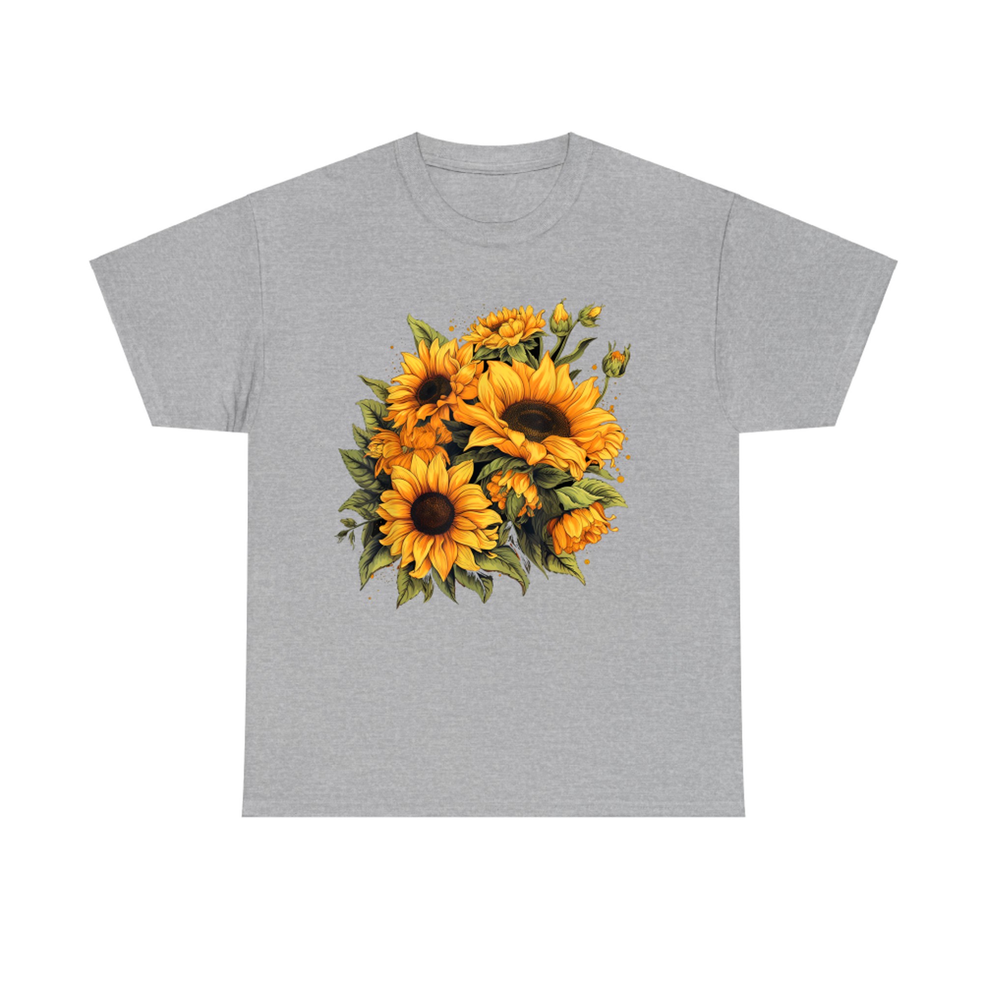 Yellow Sunflowers Cute Summer Flowers Floral Positivity T-Shirt