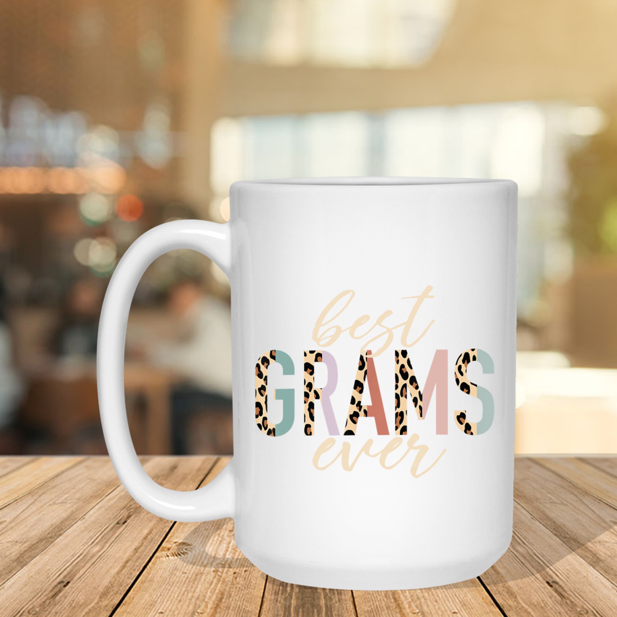 Best Grams Ever Gifts Leopard Print Mothers Day Mug