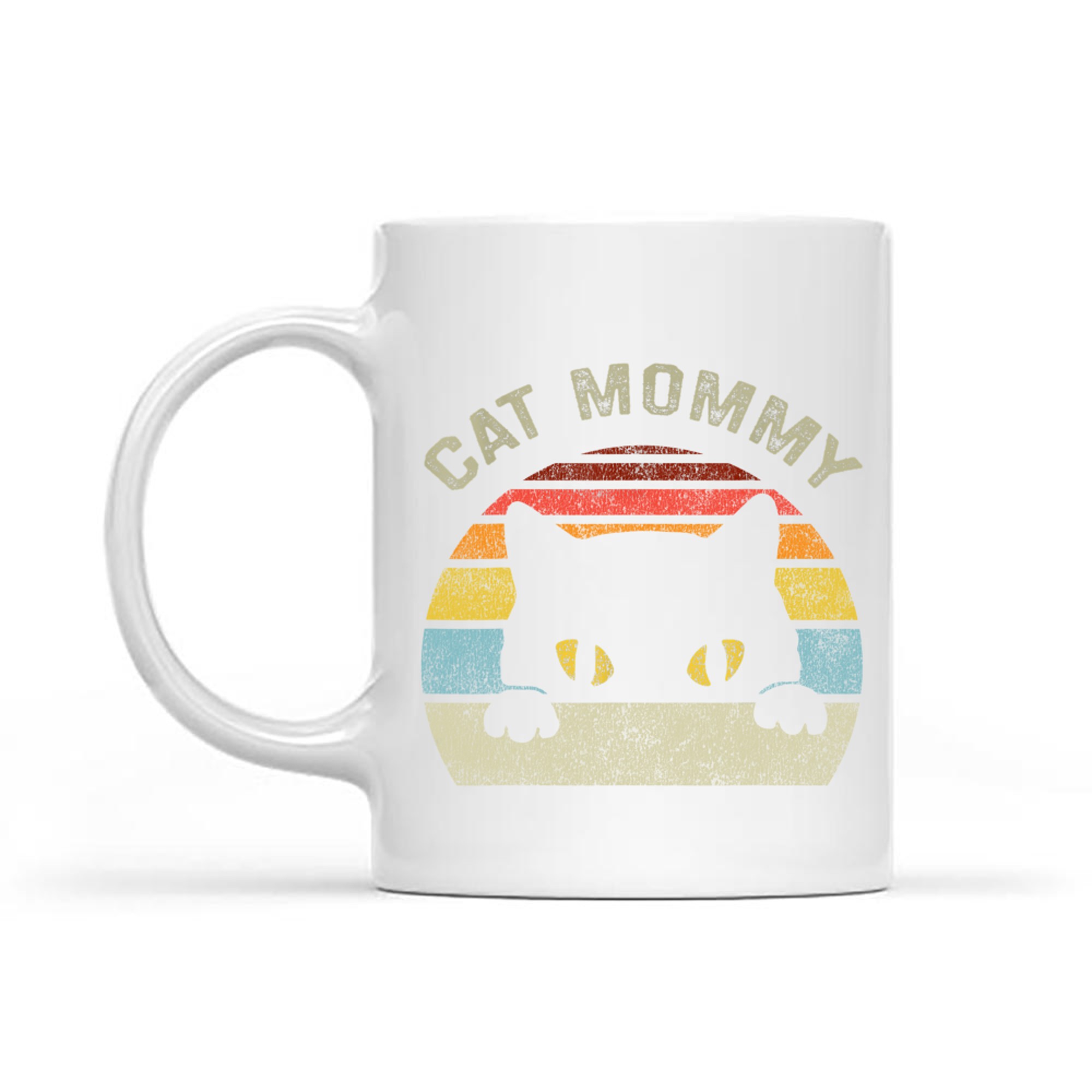Cat Mommy Women Vintage Retro Black Cats Mom Mothers Day Mug