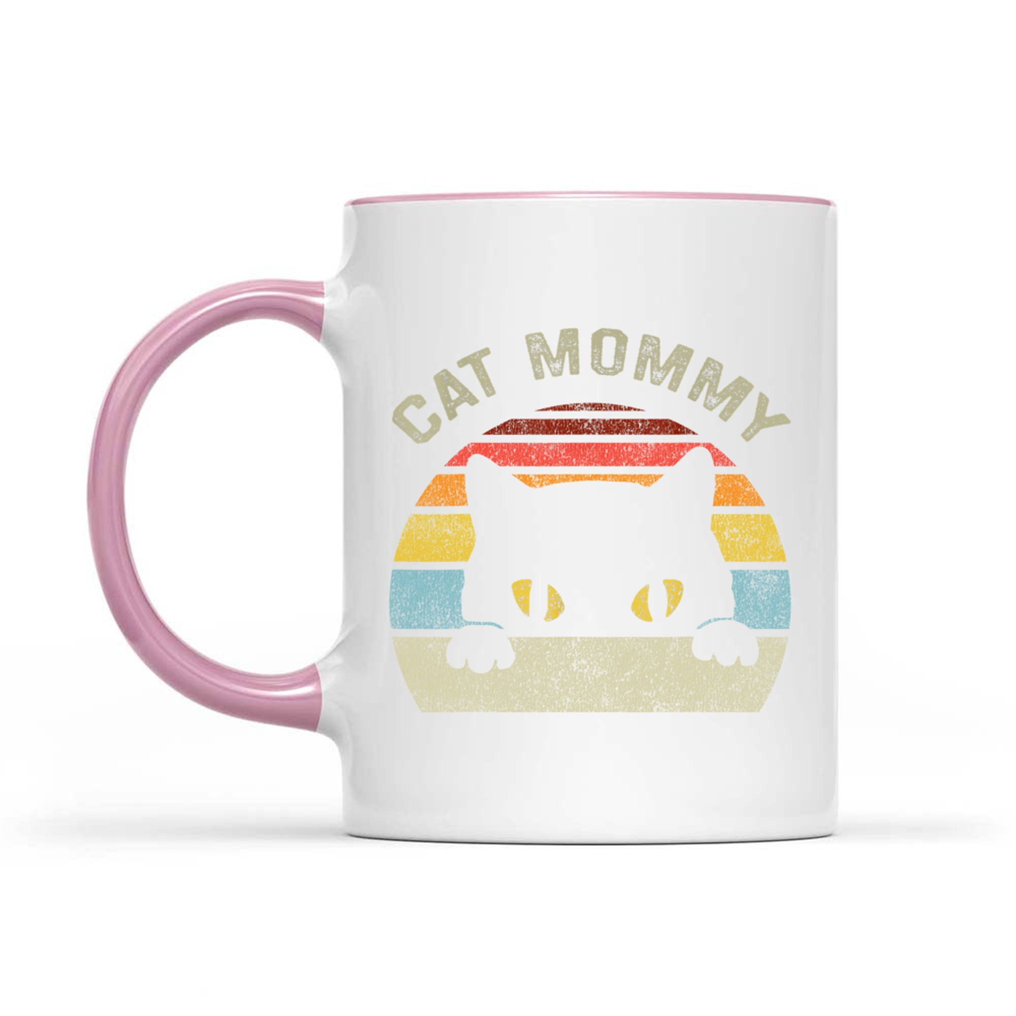 Cat Mommy Women Vintage Retro Black Cats Mom Mothers Day Mug