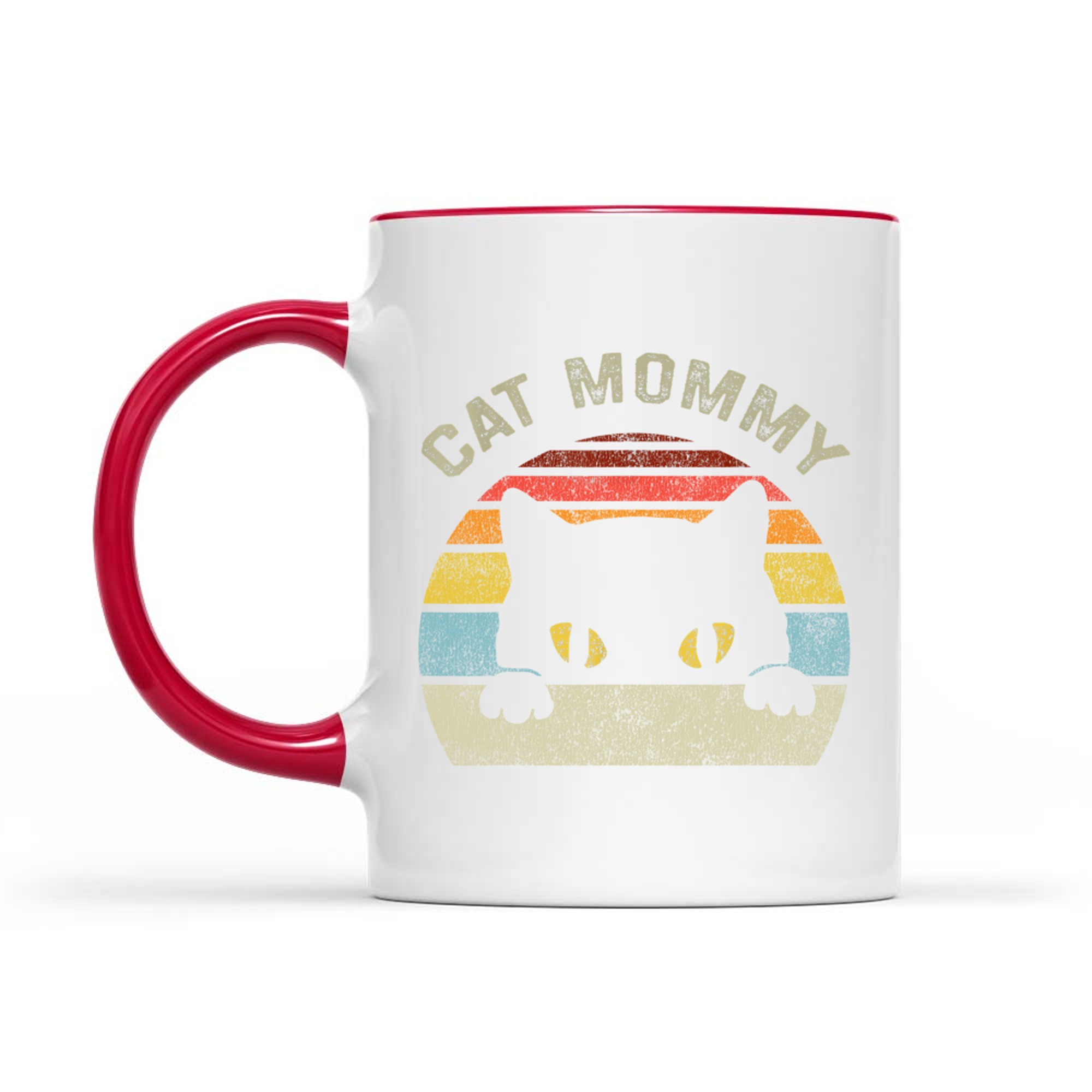 Cat Mommy Women Vintage Retro Black Cats Mom Mothers Day Mug