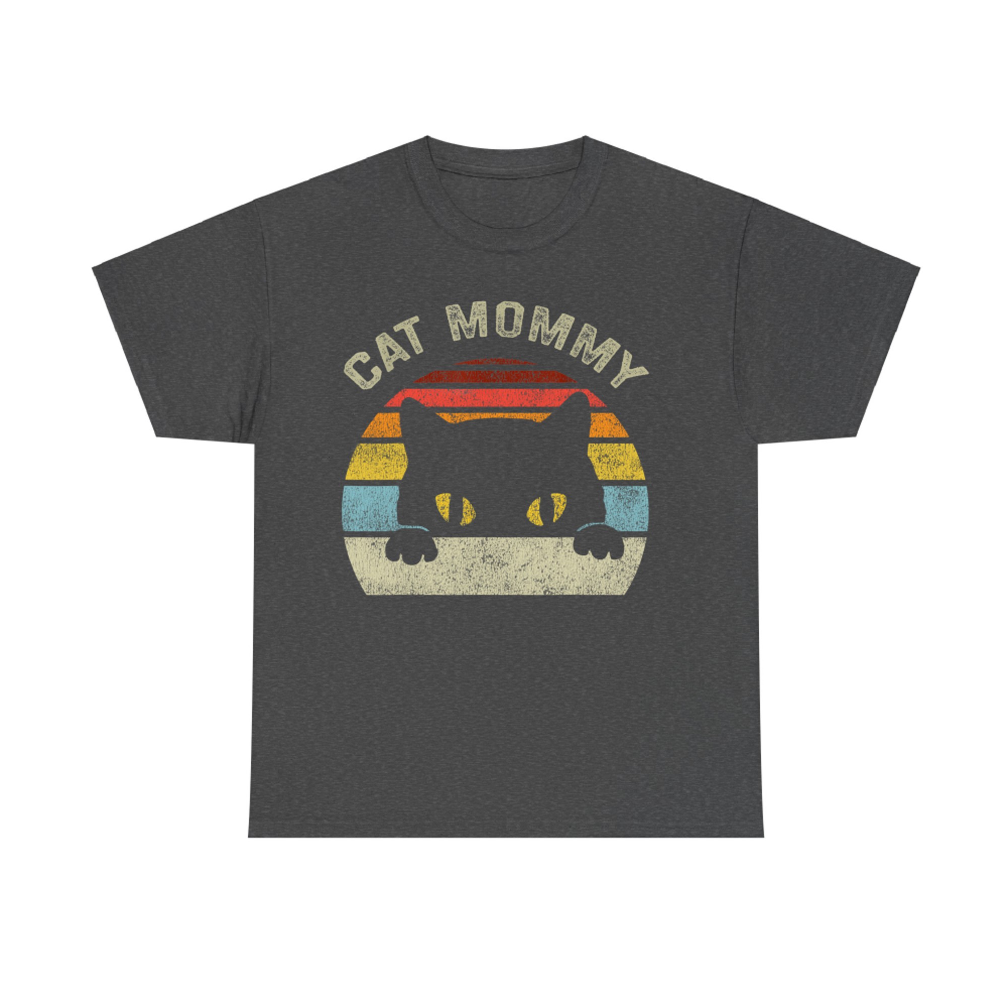 Cat Mommy Women Vintage Retro Black Cats Mom Mothers Day T-Shirt