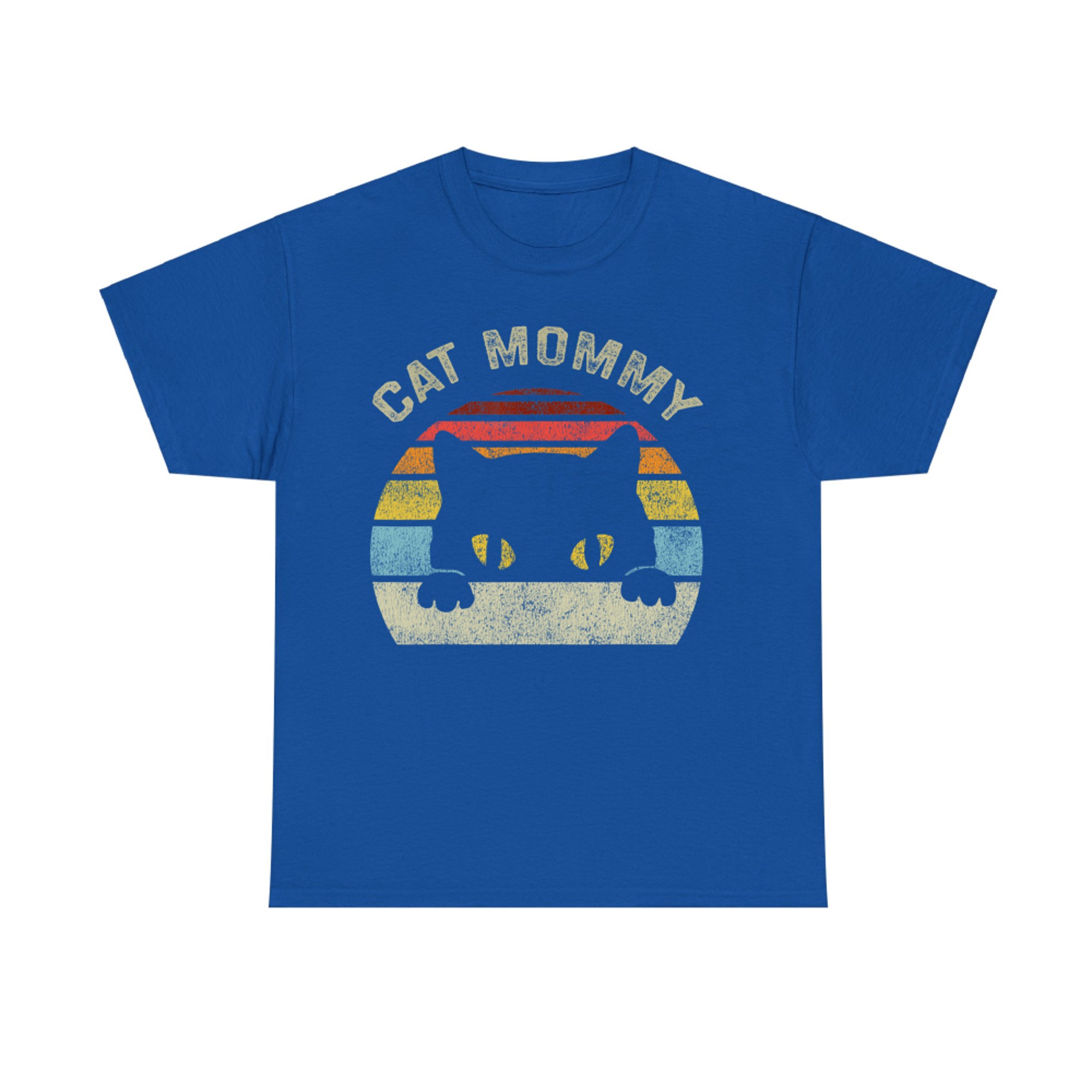 Cat Mommy Women Vintage Retro Black Cats Mom Mothers Day T-Shirt