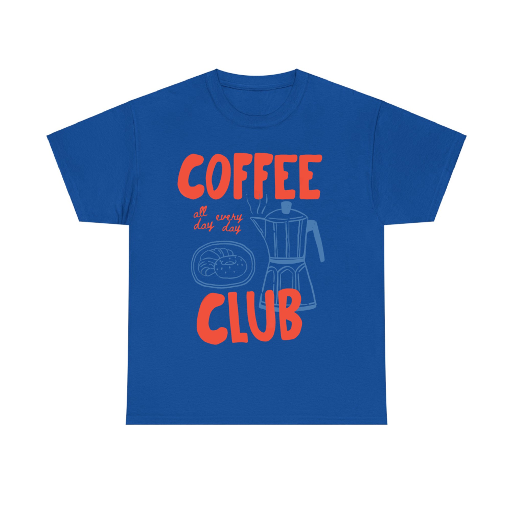 Coffee Club Donuts Moka Pot Retro Coffee Lover Graphic T-Shirt