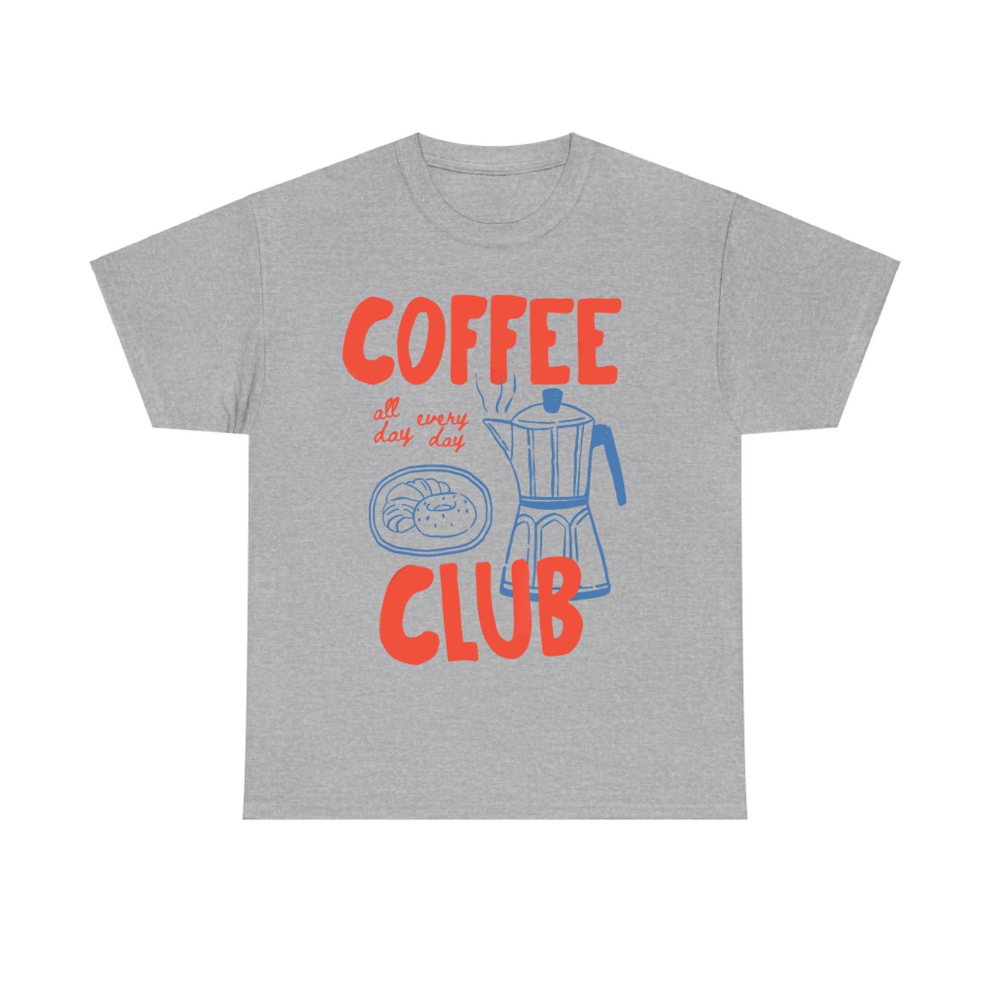 Coffee Club Donuts Moka Pot Retro Coffee Lover Graphic T-Shirt