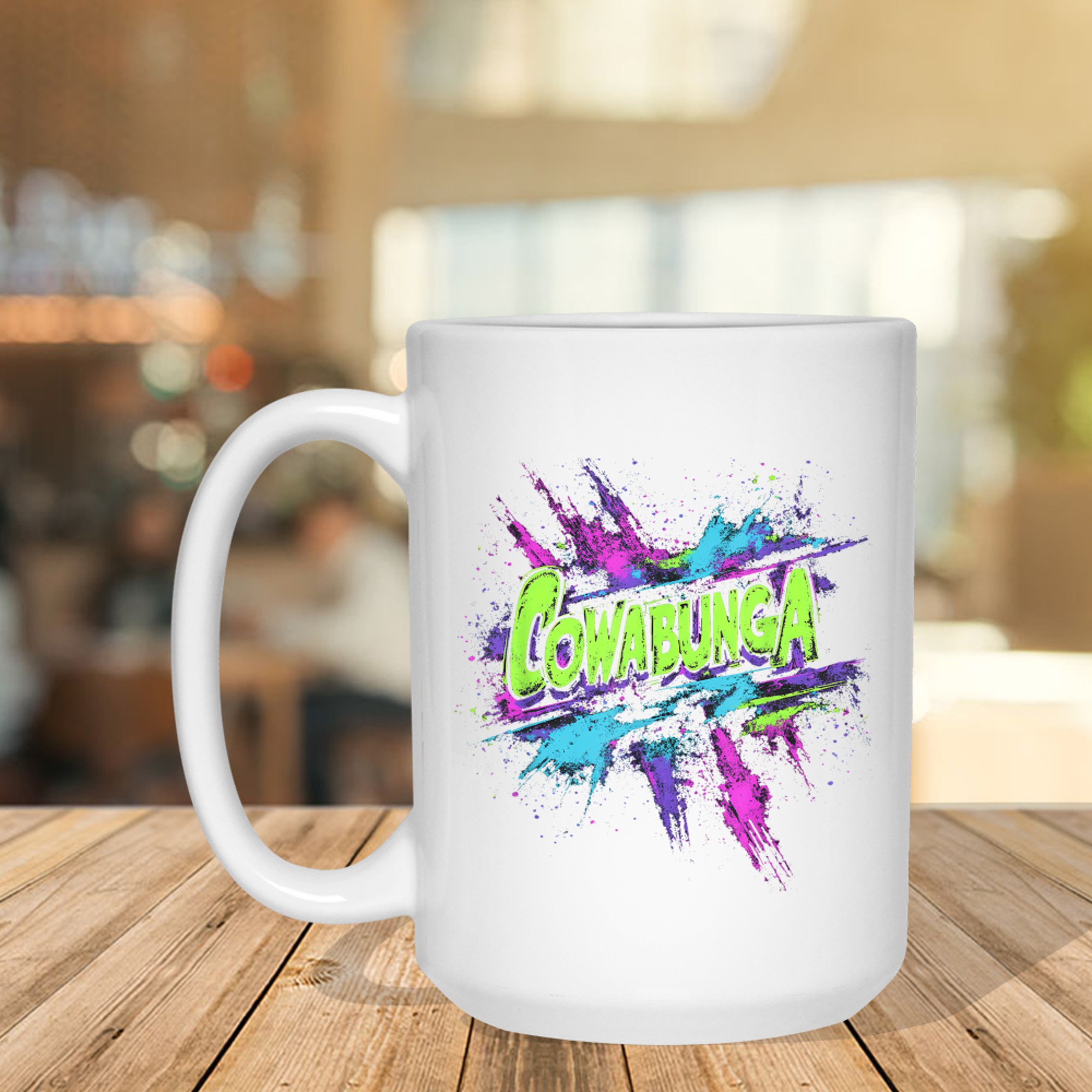 Cowabunga Retro 80s 90s Nostalgia Slang Grunge Art Mug